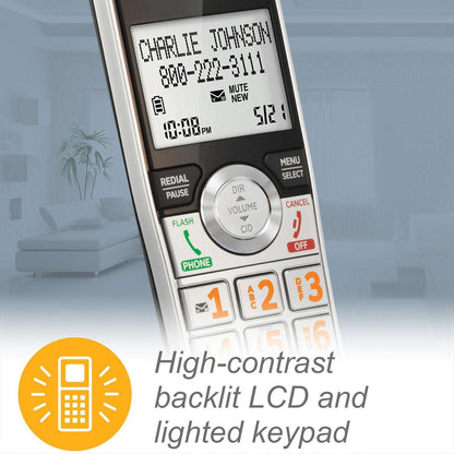 AT&T CL84107 DECT 6.0 Corded/Cordless Phone W Answering Machine Smart Call Block