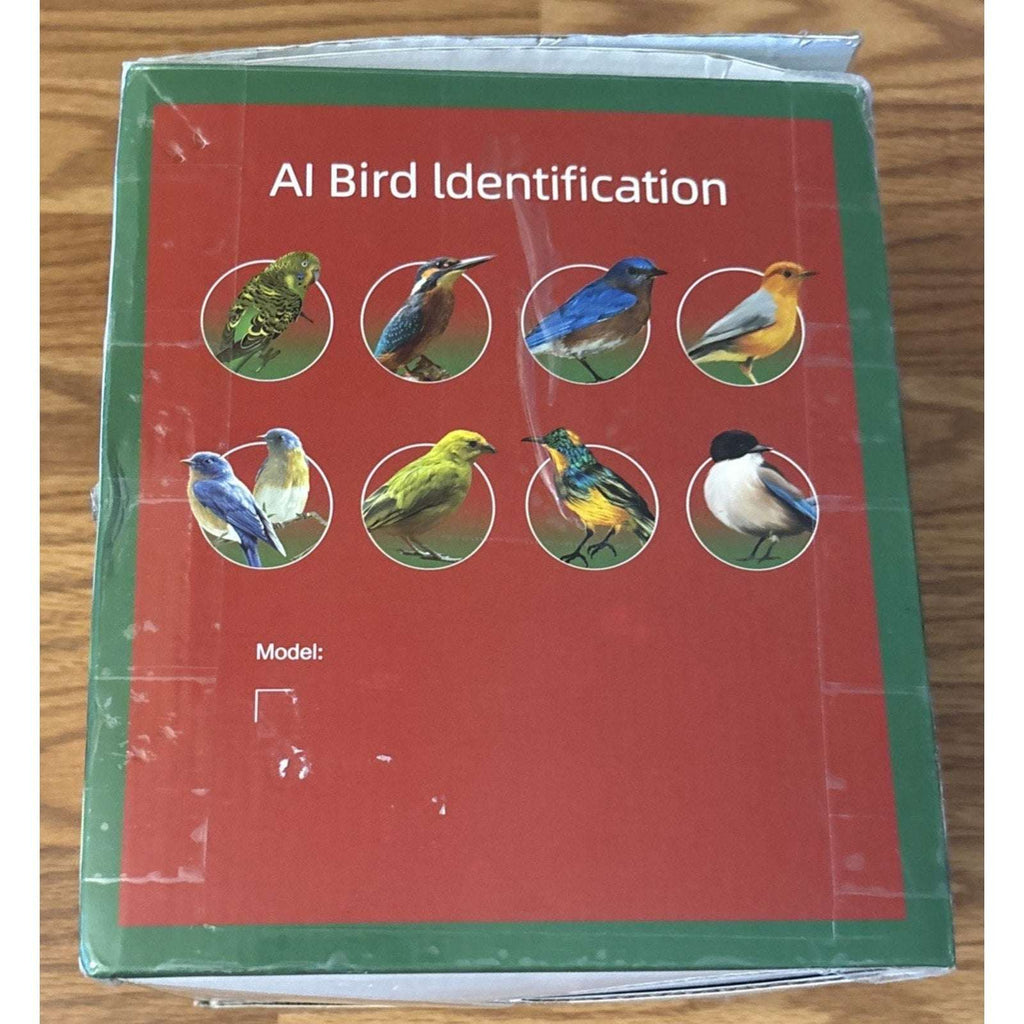 WIFI Solar Powered IP66 Smart Bird Feeder 2K HD Video Camera, Mic & AI Indentify