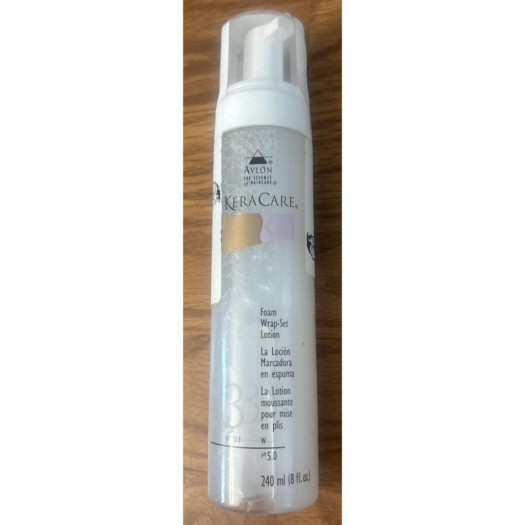 Avlon Keracare Foam Wrap-Set Lotion 8oz/240ml Heat Activated Conditioner