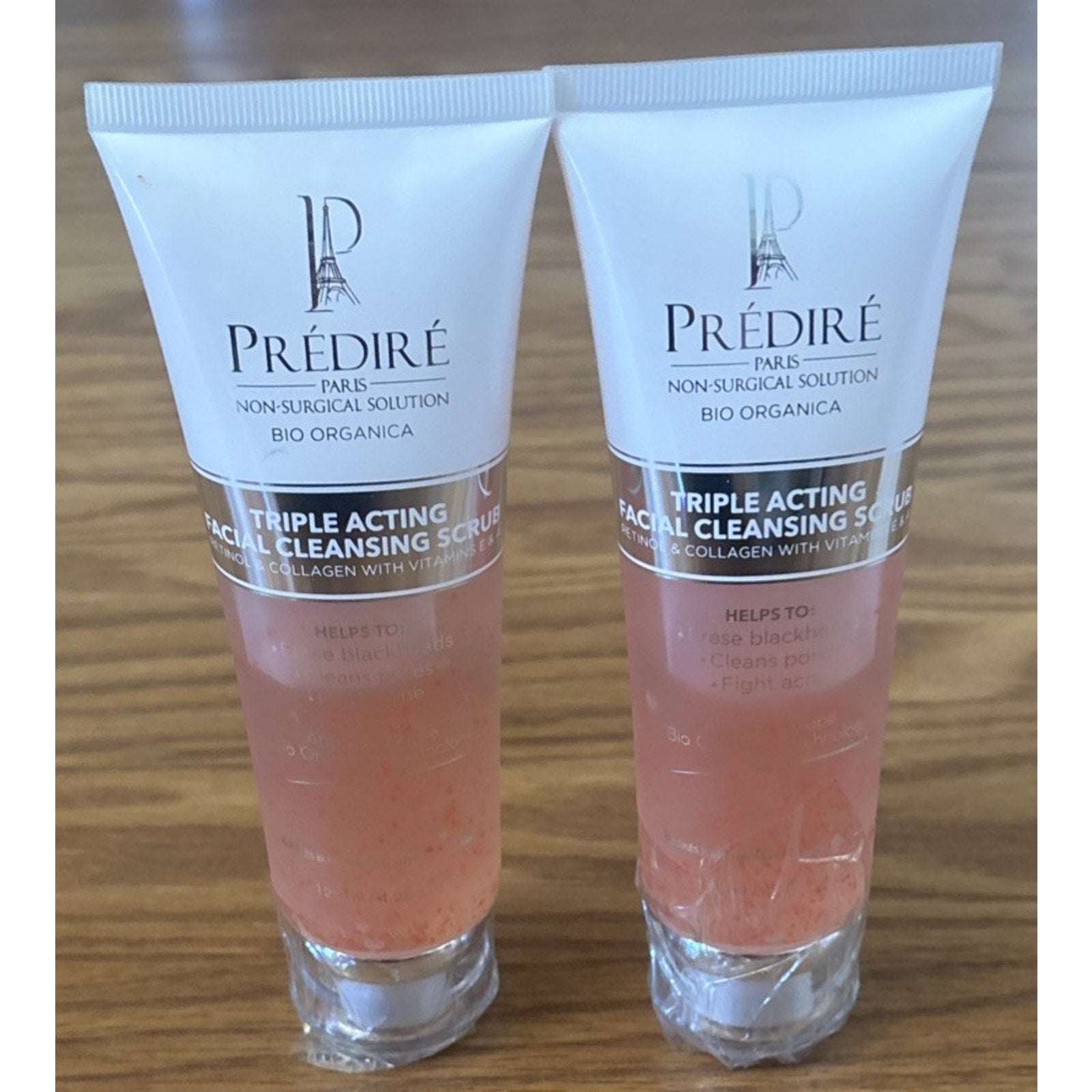 2 Pc Triple Acting Facial Cleansing Scrub Powered by Bio Organica Collagen Tech