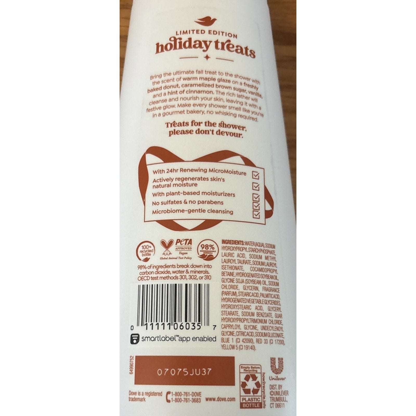 Dove Holiday Treats Limited Edition Body Wash - Maple Glazed Donut - 20 FL OZ