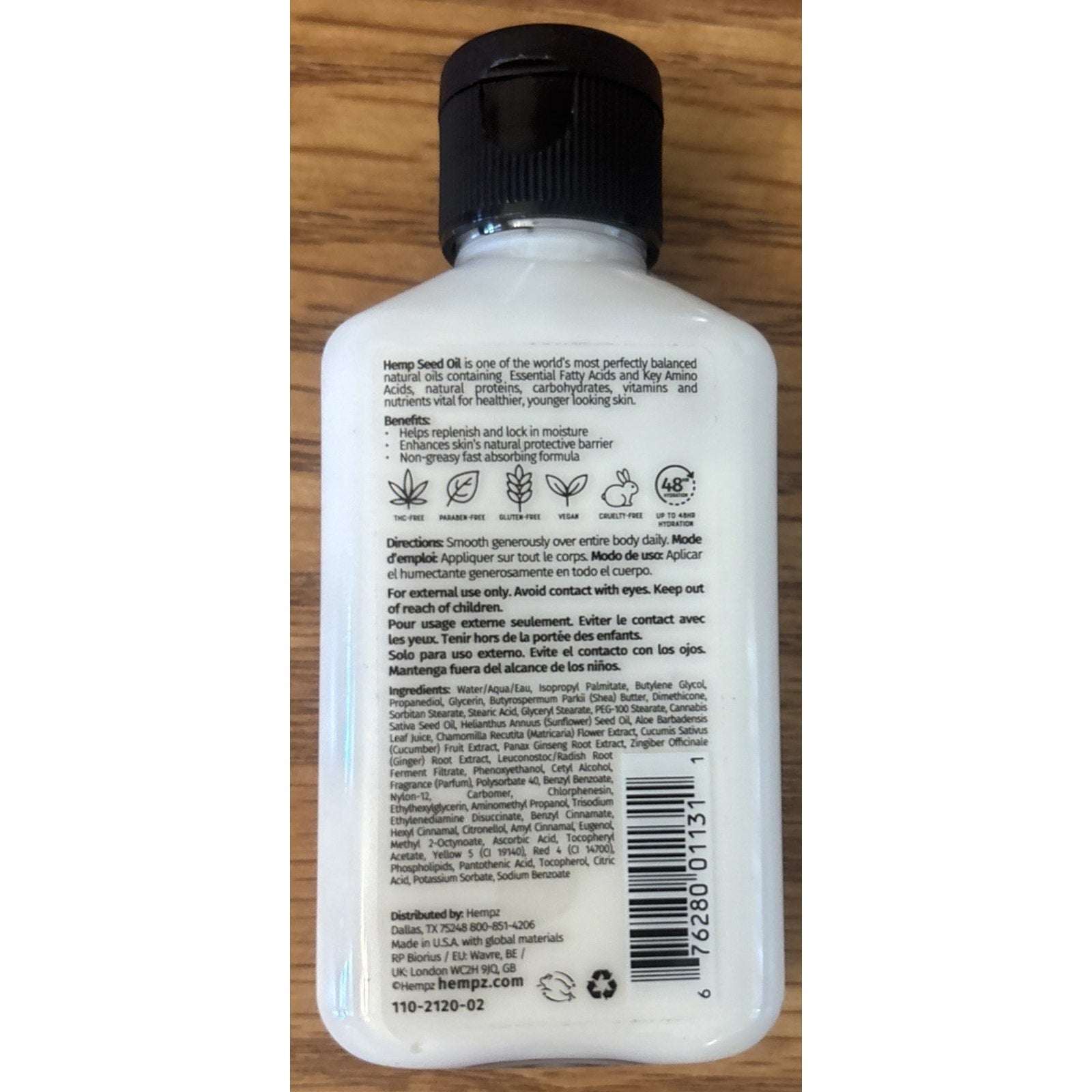 (4) Hempz Original 100% Pure Natural Herbal Moisturizer Lotion 2.25oz Travel