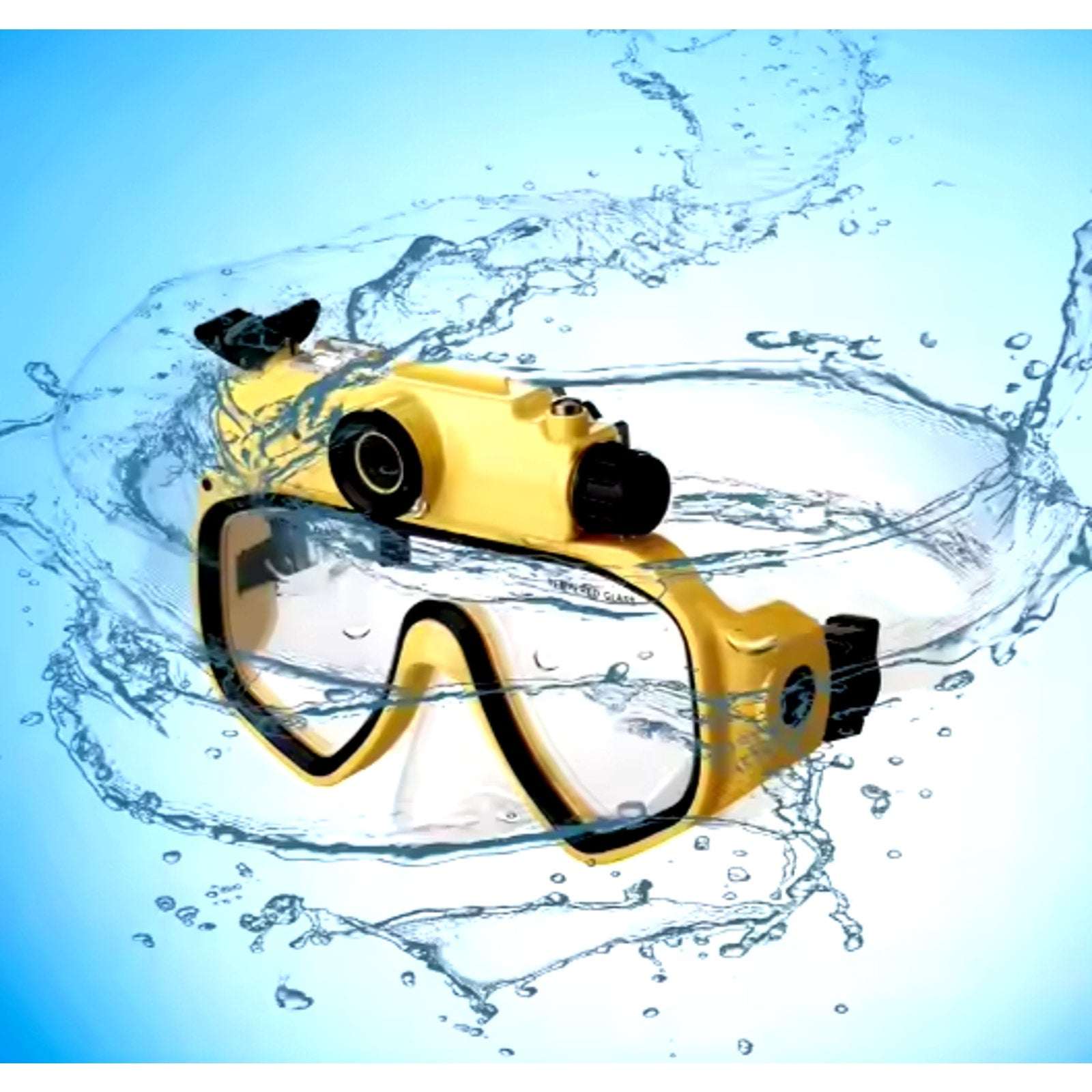 Underwater 5.0MP Digital Camera Diving Snorkeling Mask, DVR W/ HD 1080P/2K Video