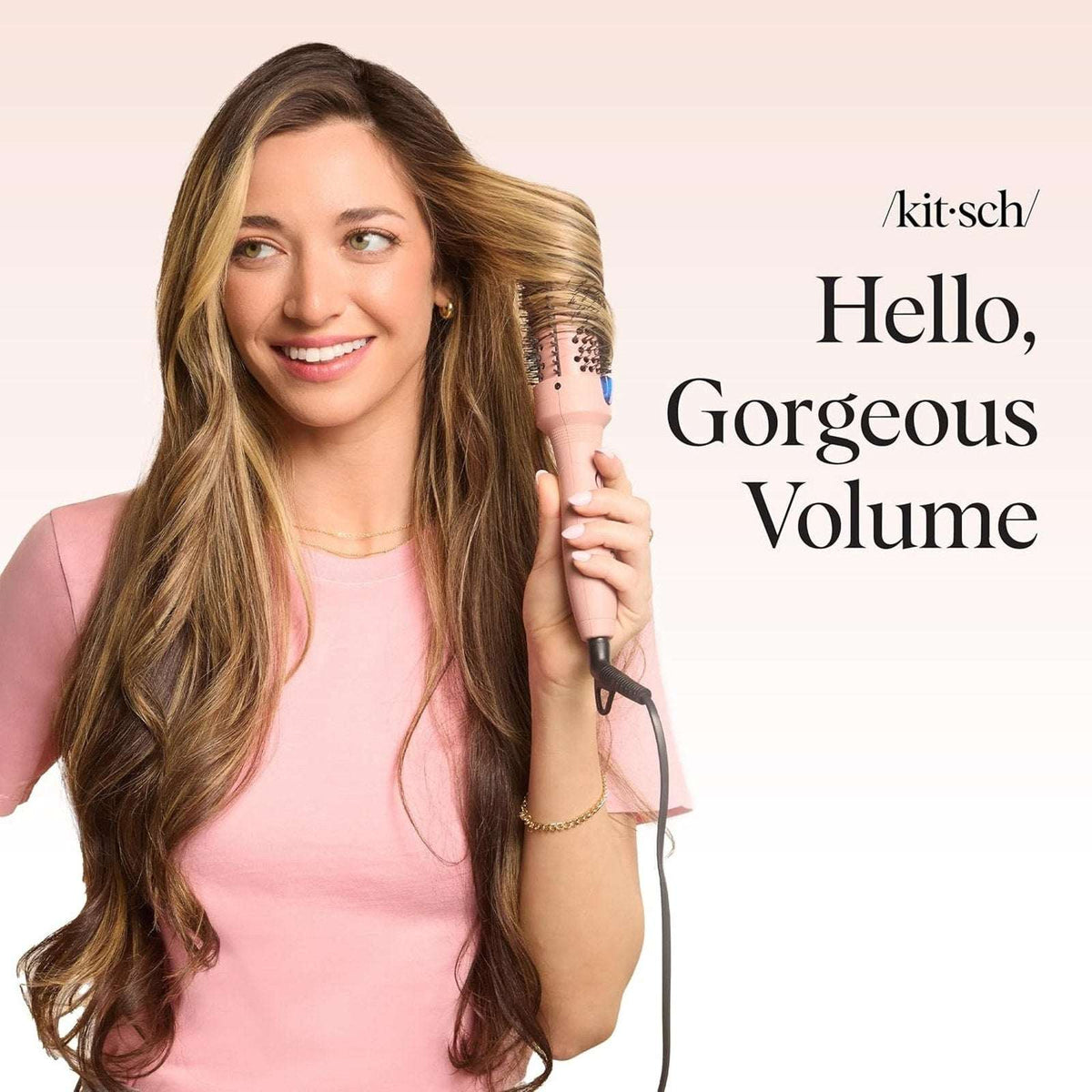 Kitsch Volumizing Thermal Round Brush 1.5" (38mm) Terracotta - Frizz Free Finish