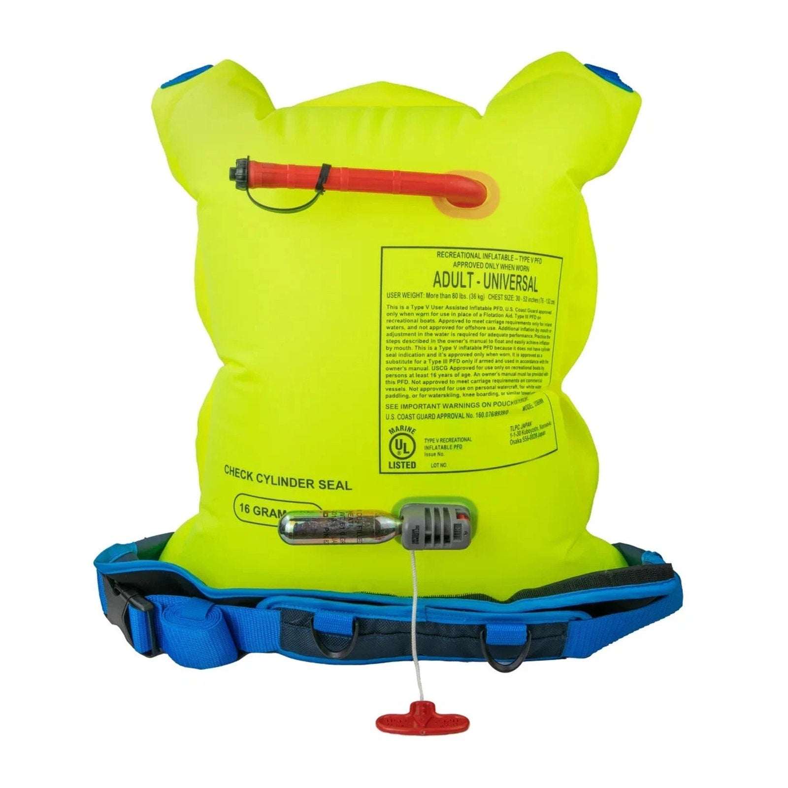 Bluestorm CIRRO 16 Manual Inflatable Belt Pack USCG Approved Type V PFD, Teal
