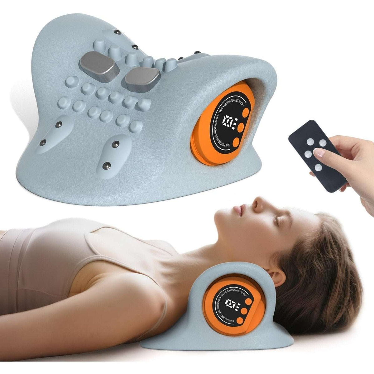 Upgraded Neck Shoulder Massager Device with Heat, Pulse & Vibration Rechargeable
