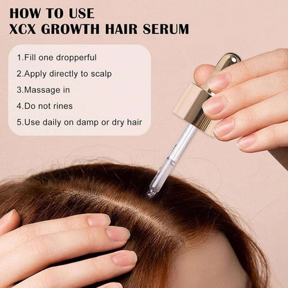 XCX Vegan Hair Growth Serum - Natural Hair Regrowth and Hair Loss Treatment