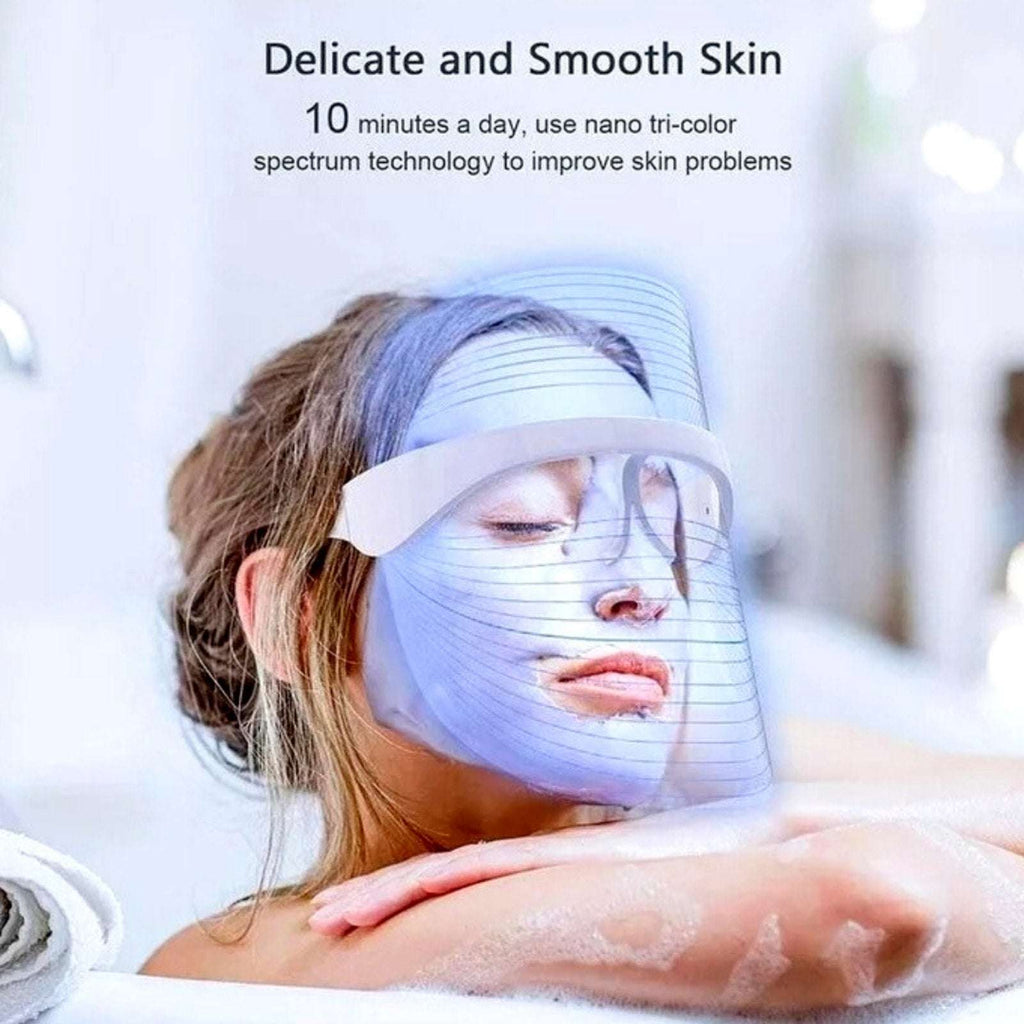 7 Color LED Light Photon Face Neck Mask Rejuvenation Skin Facial Therapy Wrinkle