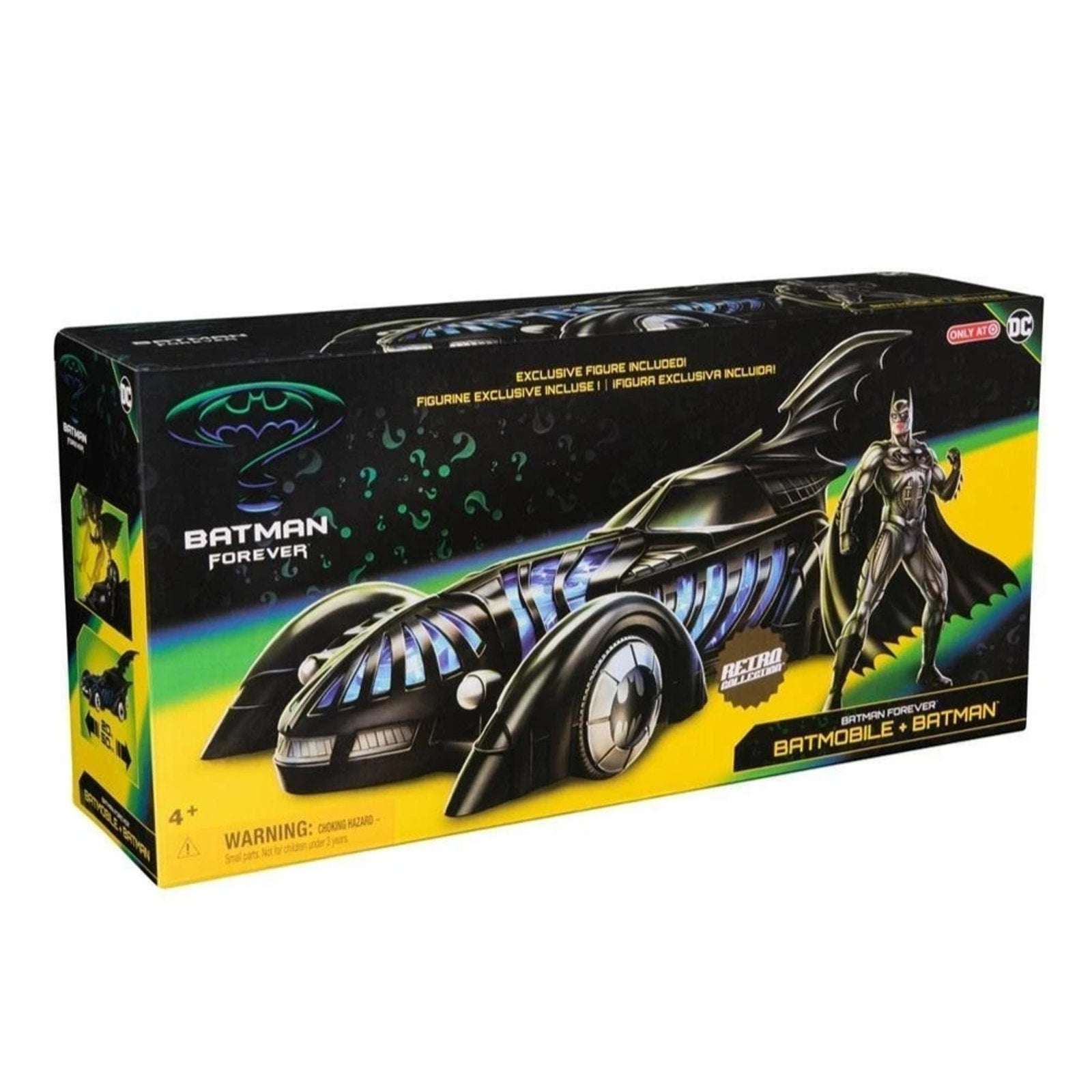 DC Comics Batman Forever Retro Collection Batmobile + Action Figure Spin Master