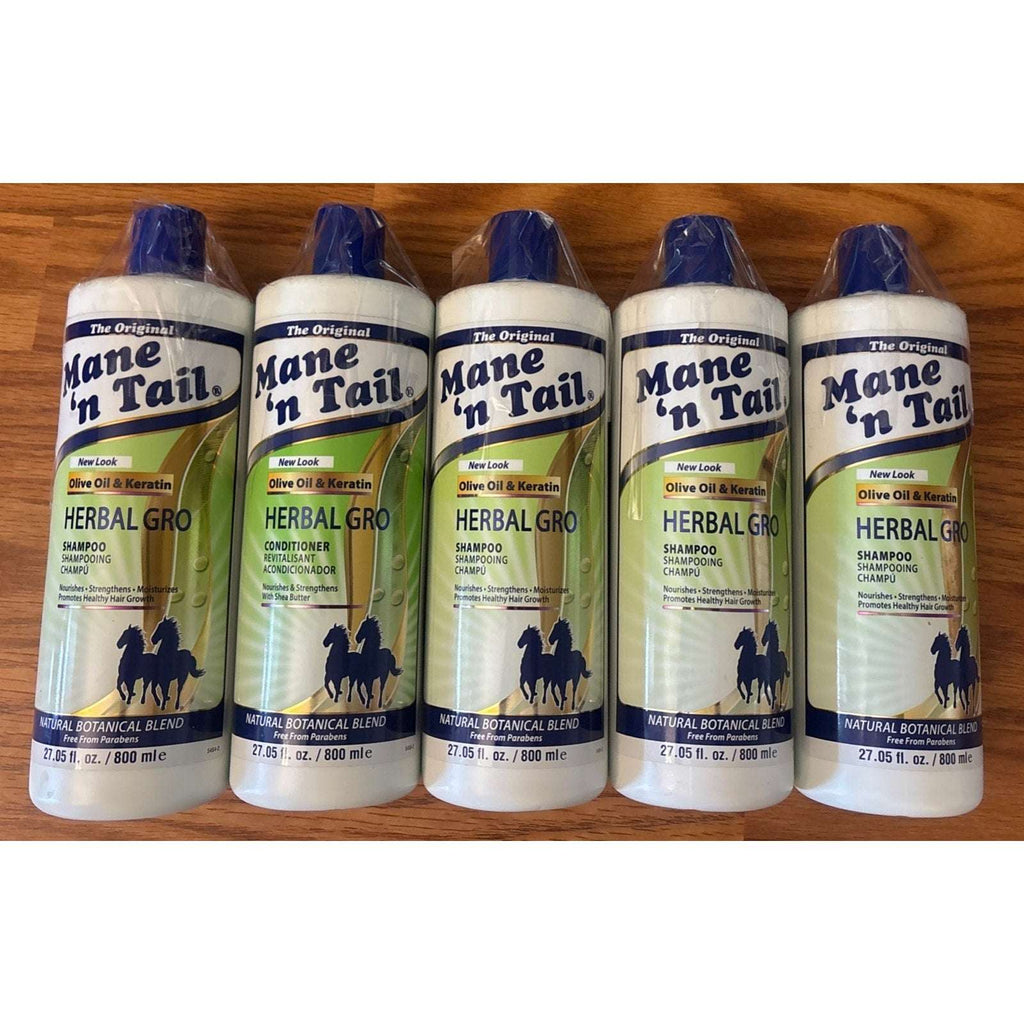 5-Pack Mane 'n Tail HERBAL GRO SHAMPOO with OLIVE OIL & KERATIN 27.05 fl oz