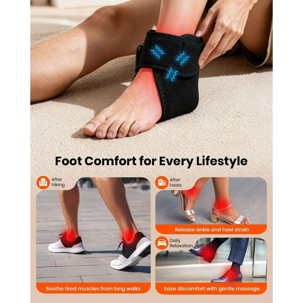 Foot Renew Ankle and Foot Massager Cordless 3-Level Vibration & Heat & Extenders