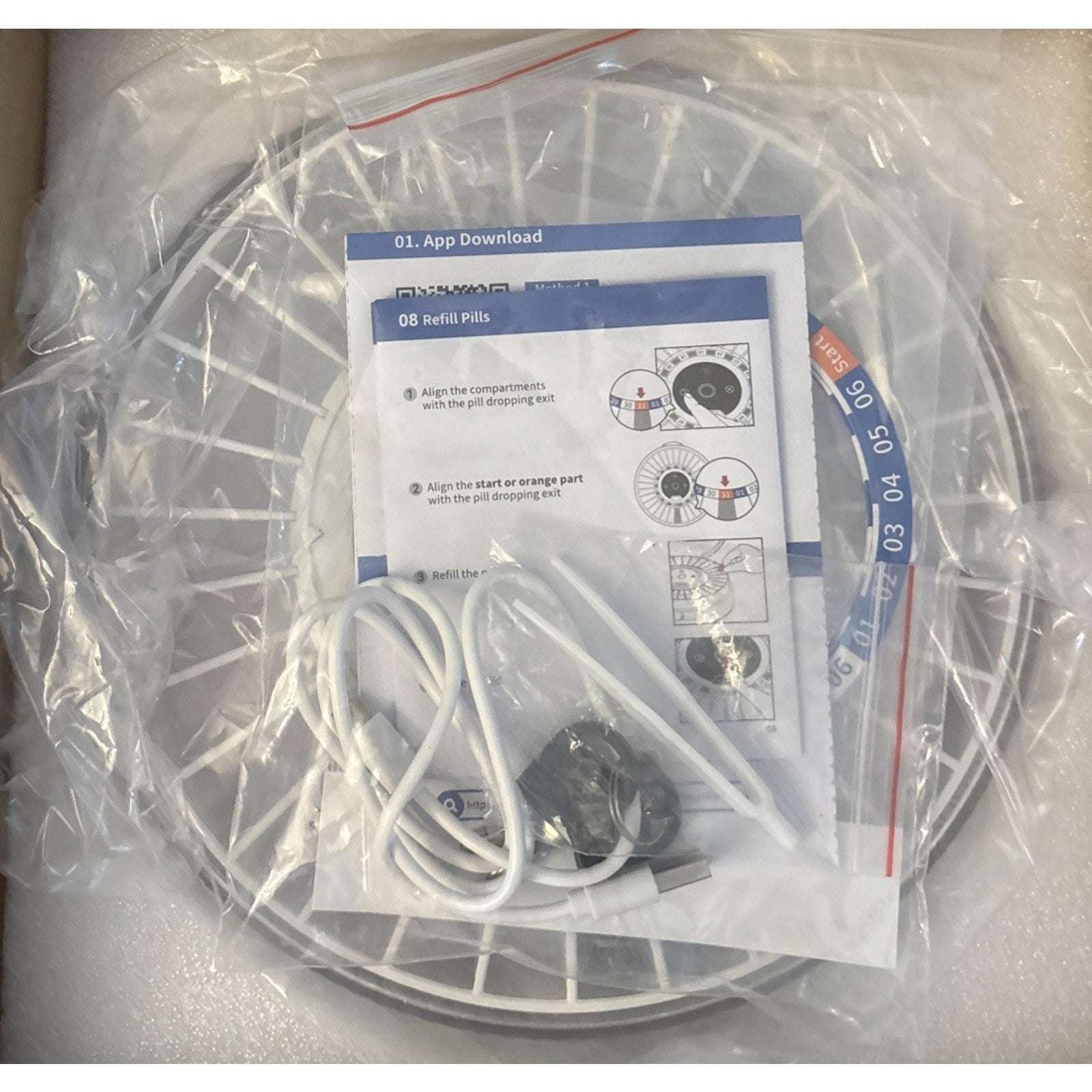 2025 Bluetooth Smart Pill Dispenser 31-Slots, Fingerprint & Mechanical Dual Lock