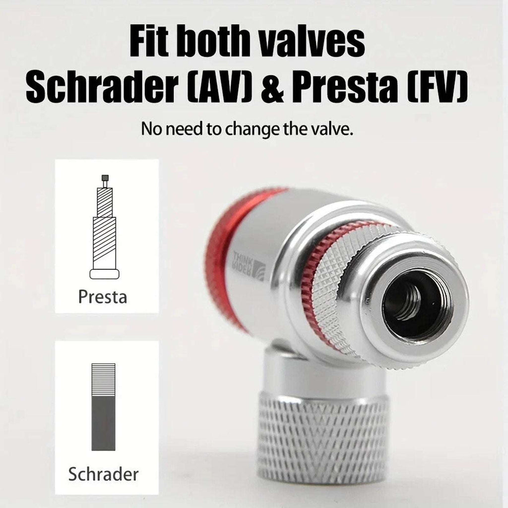 ThinkRider CO2 Bike Tire Inflator Schrader/Presta + 10PC 16g Threaded Cartridges
