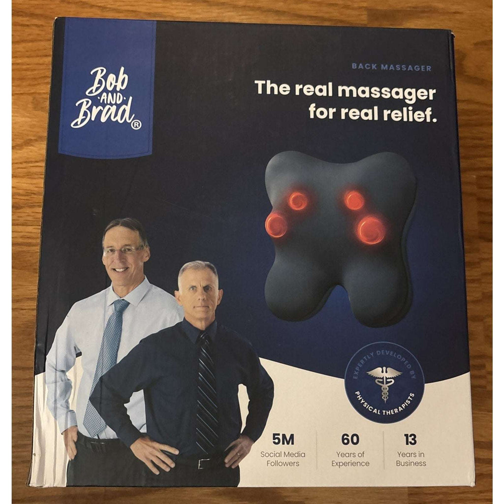 Bob and Brad Shiatsu Neck Back Massager with Heated Deep Kneading Massage Pillow