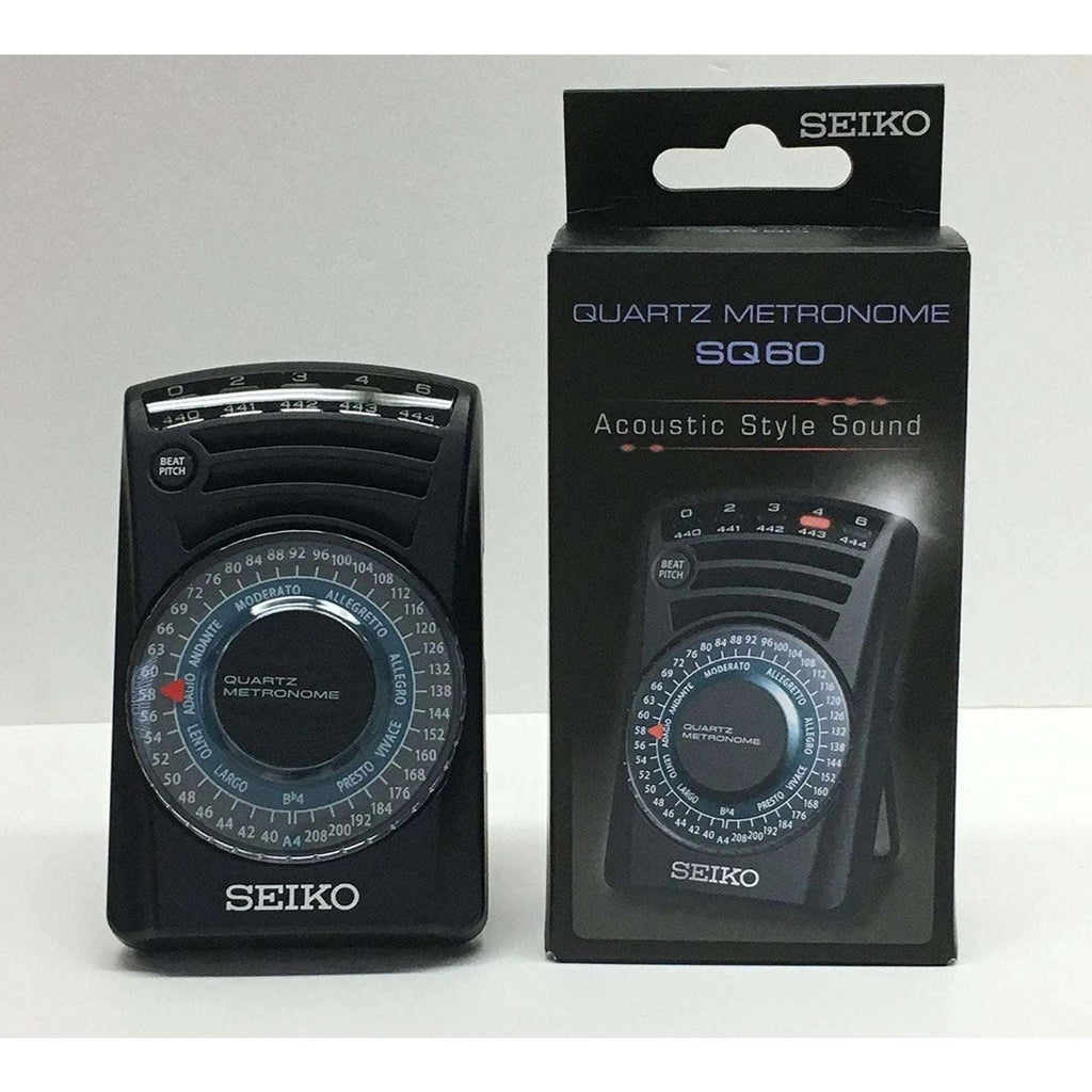 SEIKO ‎SQ60 Quartz Metronome Black Acoustic Sound Dial Type Audio Equipment