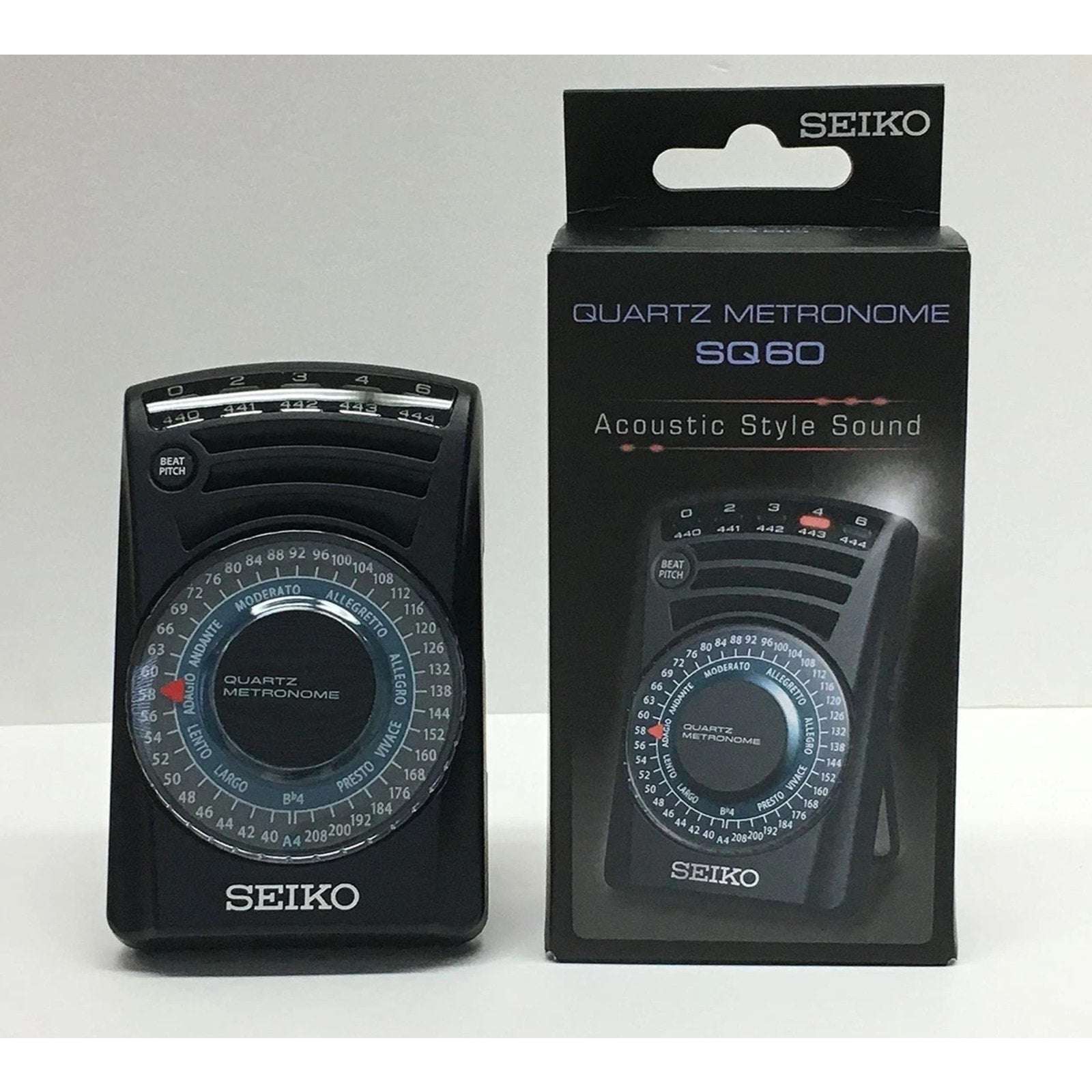 SEIKO ‎SQ60 Quartz Metronome Black Acoustic Sound Dial Type Audio Equipment