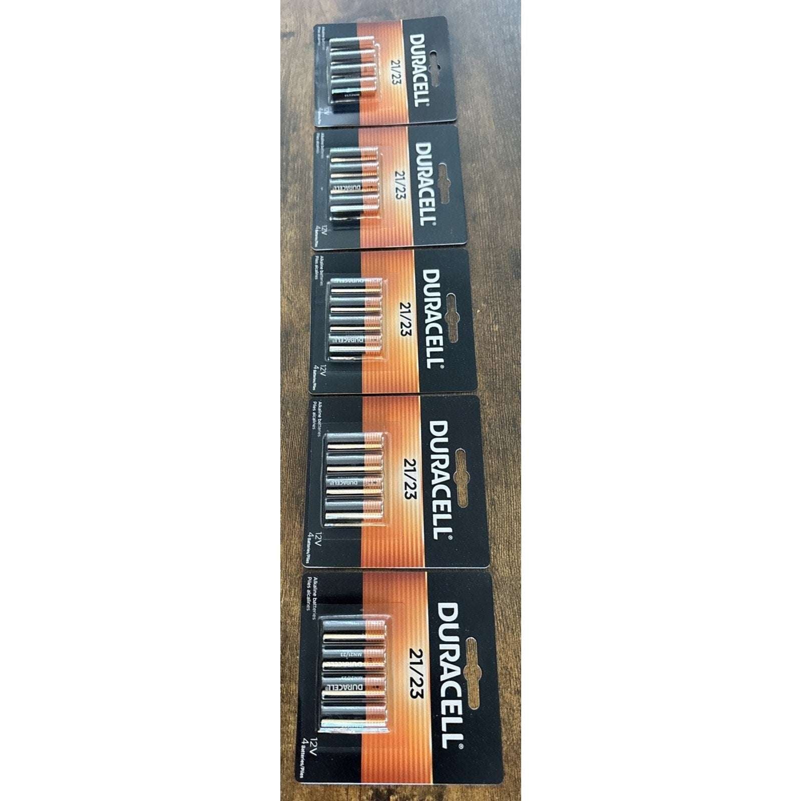 5 Packs Of 4 Duracell 12V A23 21/23 MN21 MN23 23AE 23A 23GA Security Batteries