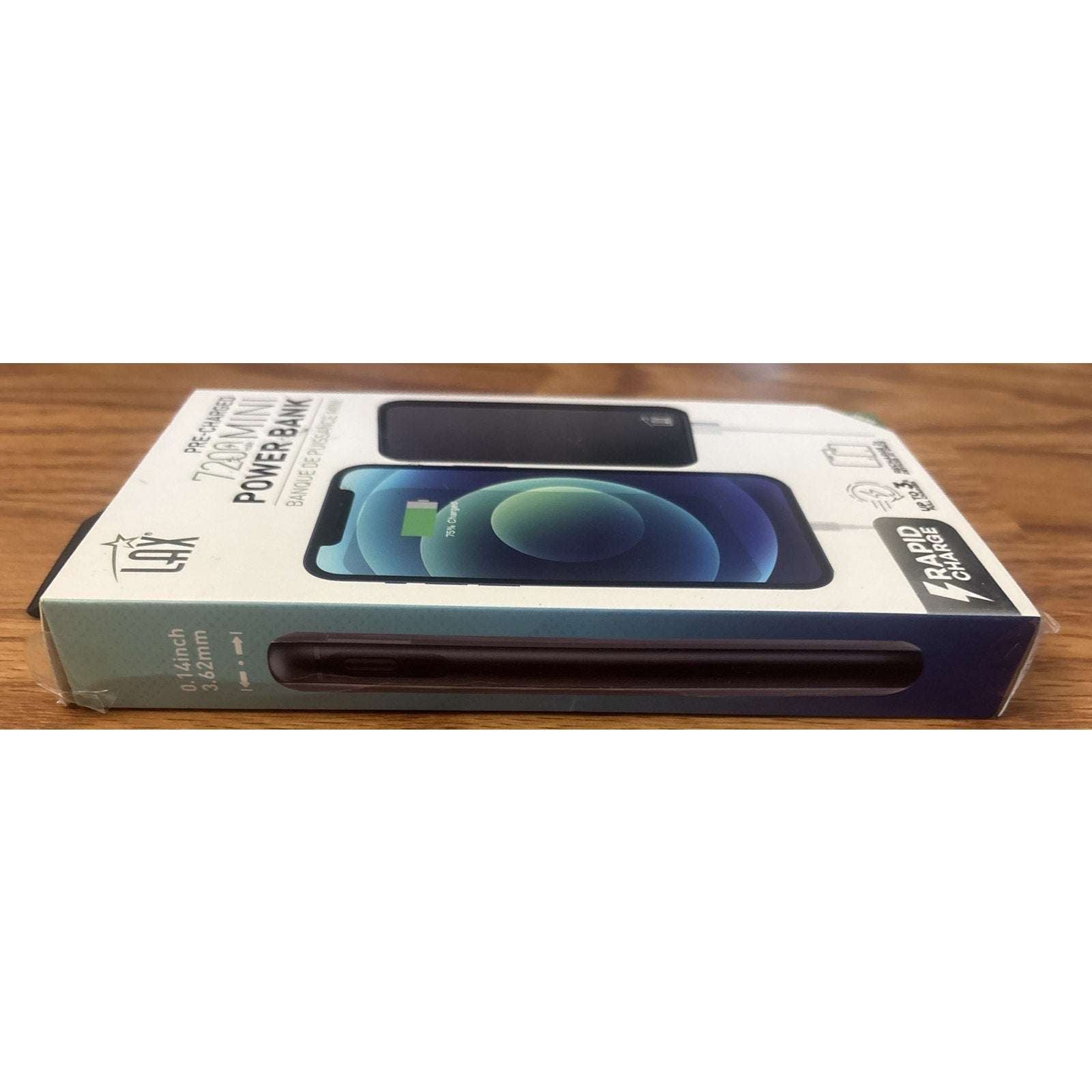 LAX 7200mAh Slim Power Bank Fast Charge - Micro/USB-C - Charge 2 Devices at Once