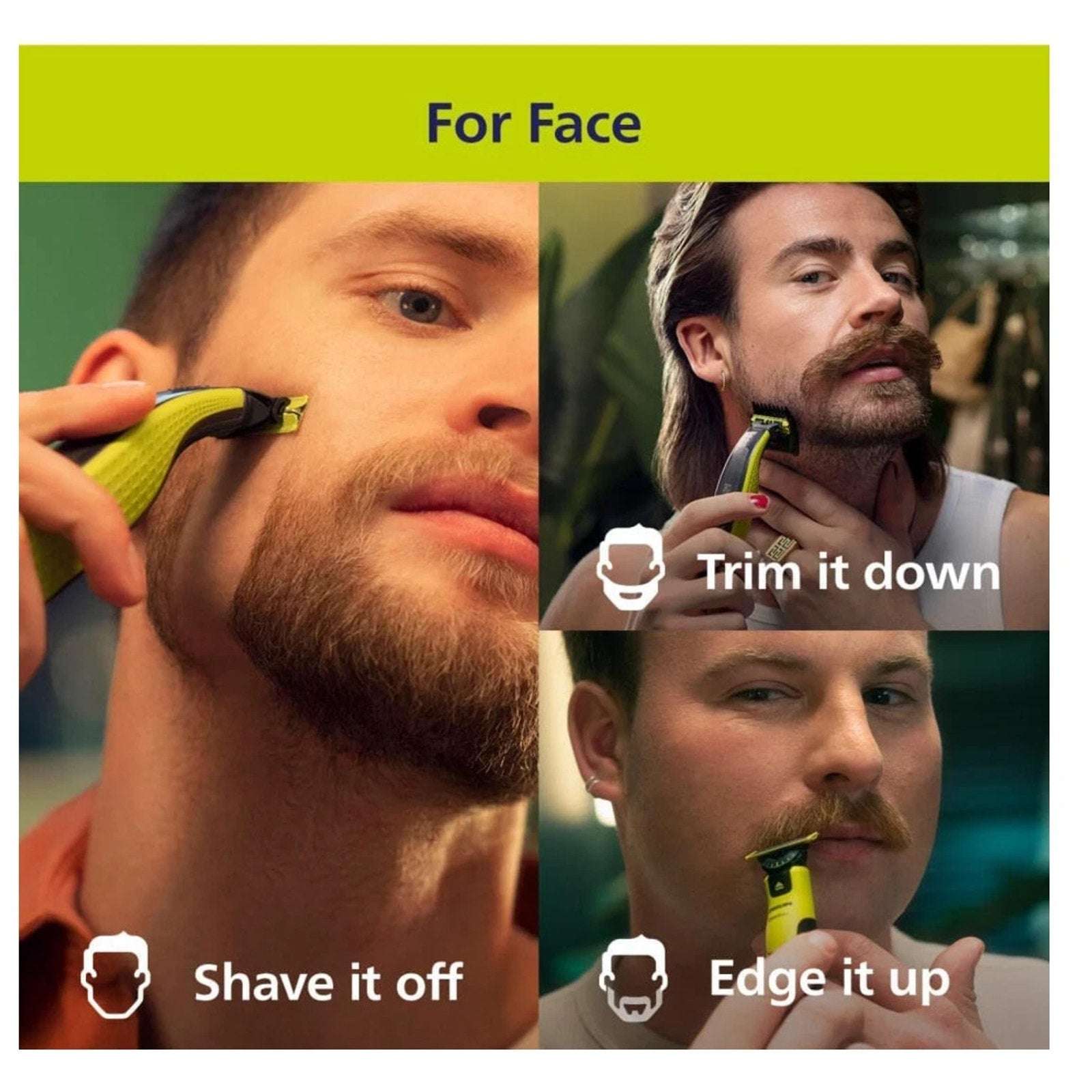 Philips Norelco OneBlade 360 Face Hybrid Electric Beard Trimmer Shaver QP2724/90