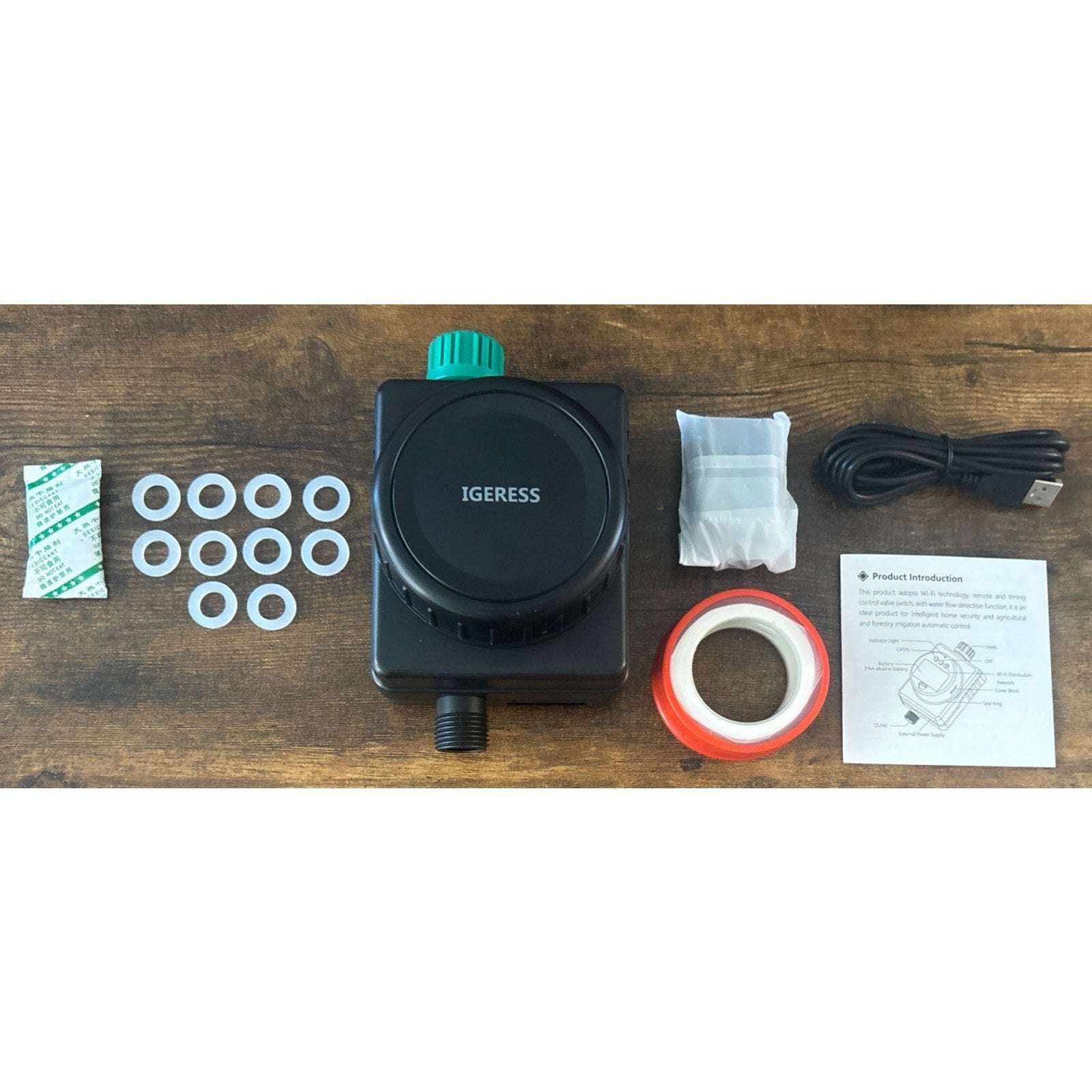 IGERESS Smart Hose Water Timer with WiFi App Control for Outdoor Yard Watering