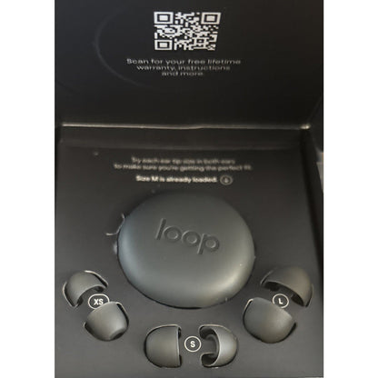 Loop Experience 2 Earplugs Set NRR 12 SNR 17db Black