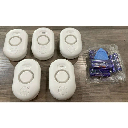 METAK WD60 5-Pack Water Leak Detectors 100dB Loud Alarm Sensor Flooding Leaks