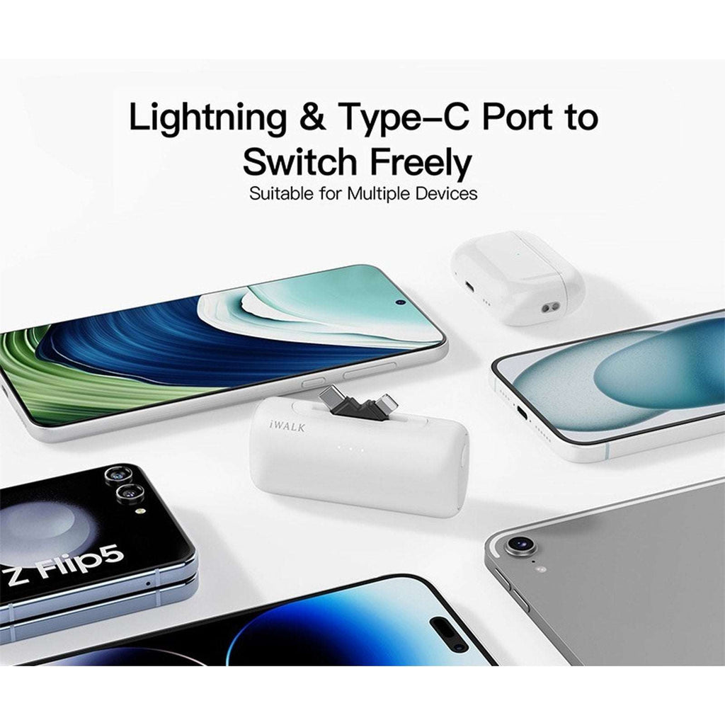 iWalk LinkPod 5000mAh Power Bank for iPhone16/15/14/13/12/11 Ser. Samsung S25/24