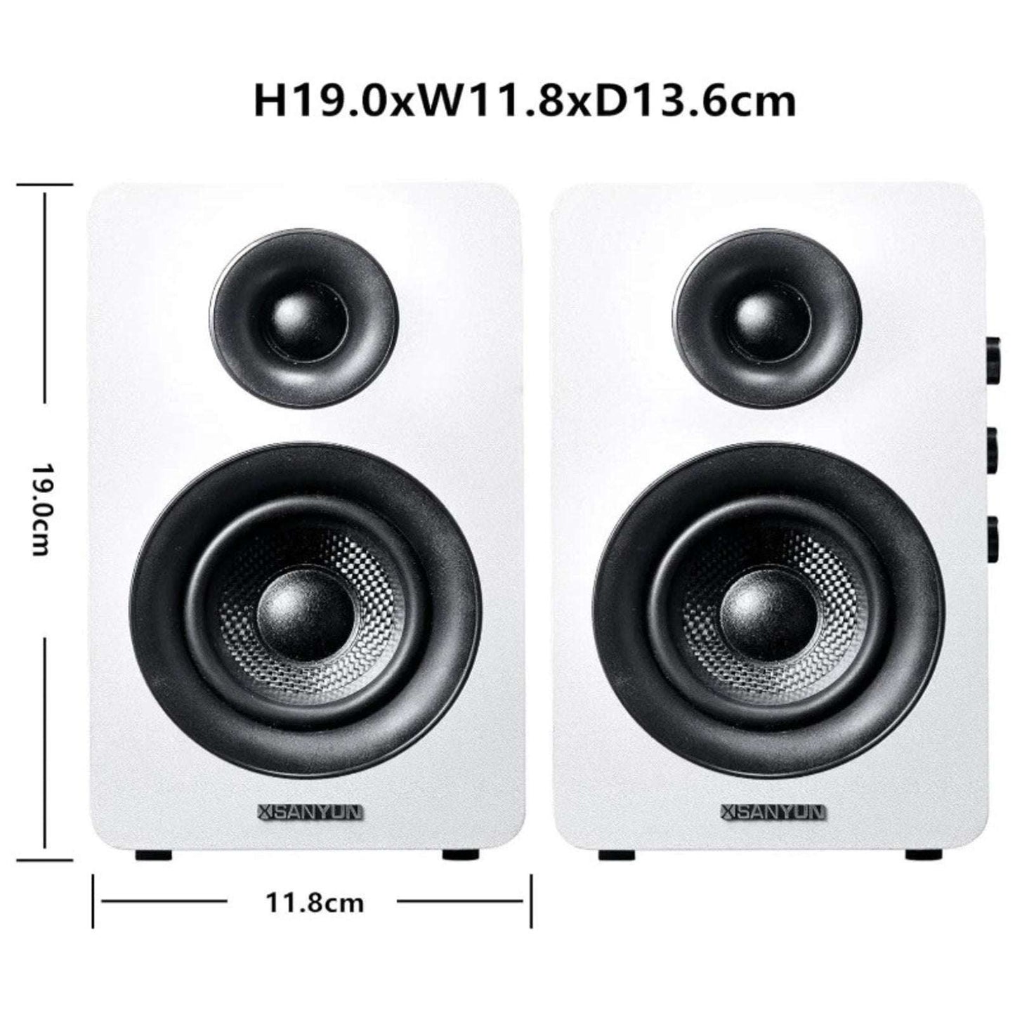 Sanyun SW208 3" Active Bluetooth 5.0 3D Surround Sound Speakers 60W Carbon Fiber