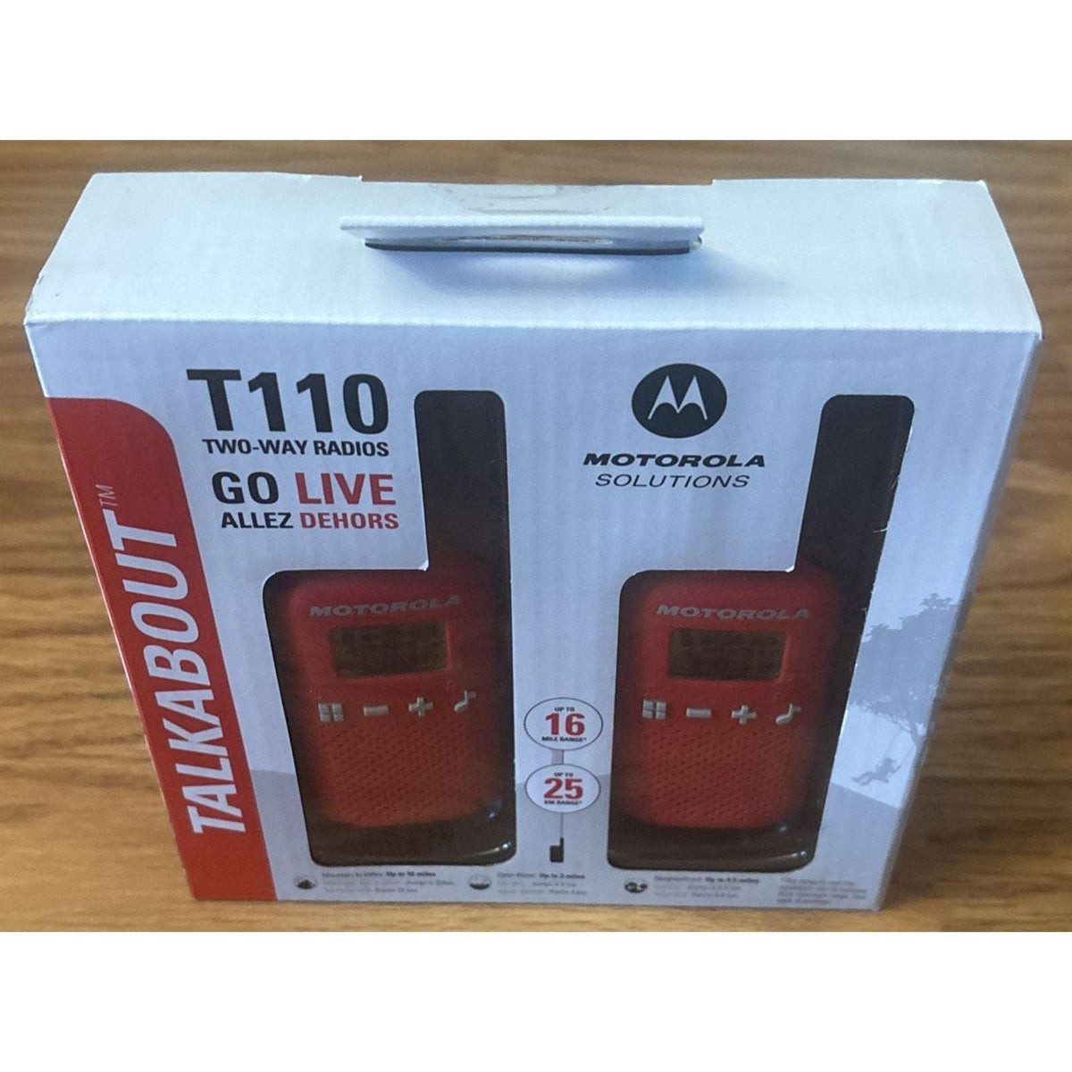 2Pk MOTOROLA SOLUTIONS TALKABOUT T110TP Up to 16 MILE 22-Channel 2 WAY RADIOS