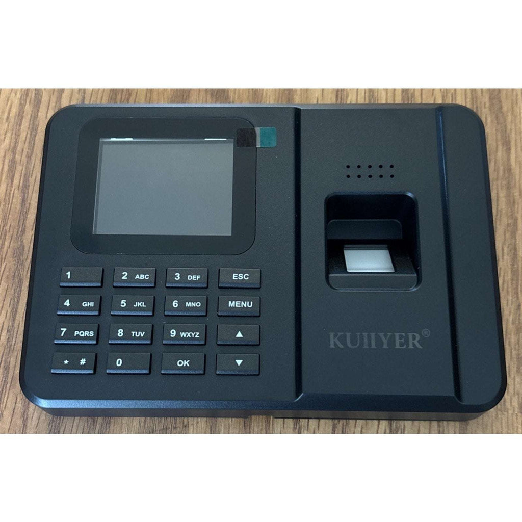KUIIYER 2in1 Biometric Time Clock Employees Small Business Fingerprint Password