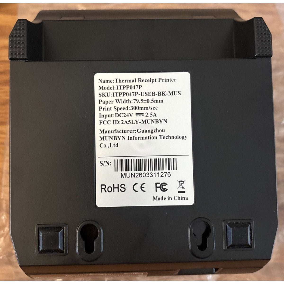 MUNBYN MFi iOS Bluetooth Thermal Receipt Printer ITPP047P-USEB-MUS iPhone iPad