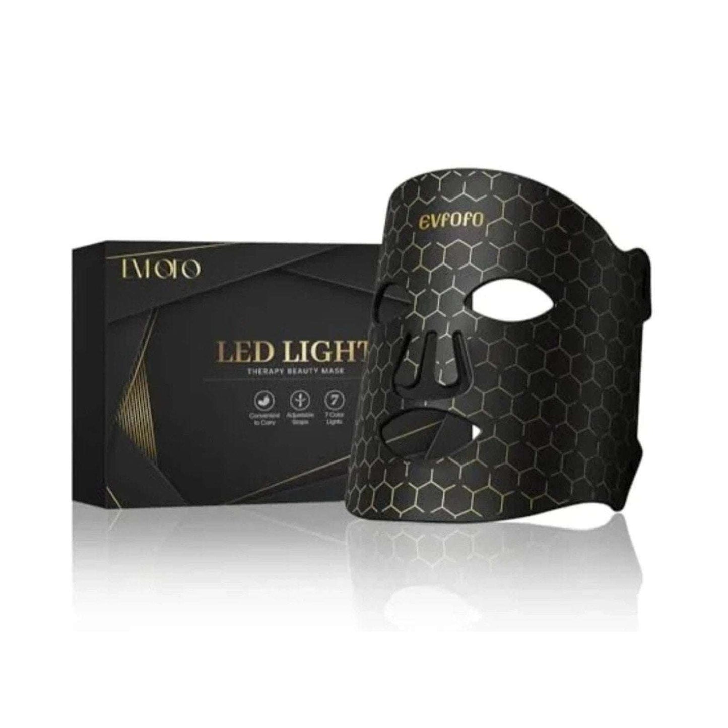 Evfofo Red LED Light Therapy Face Mask 7 Color LED Smoother & More Refined Skin