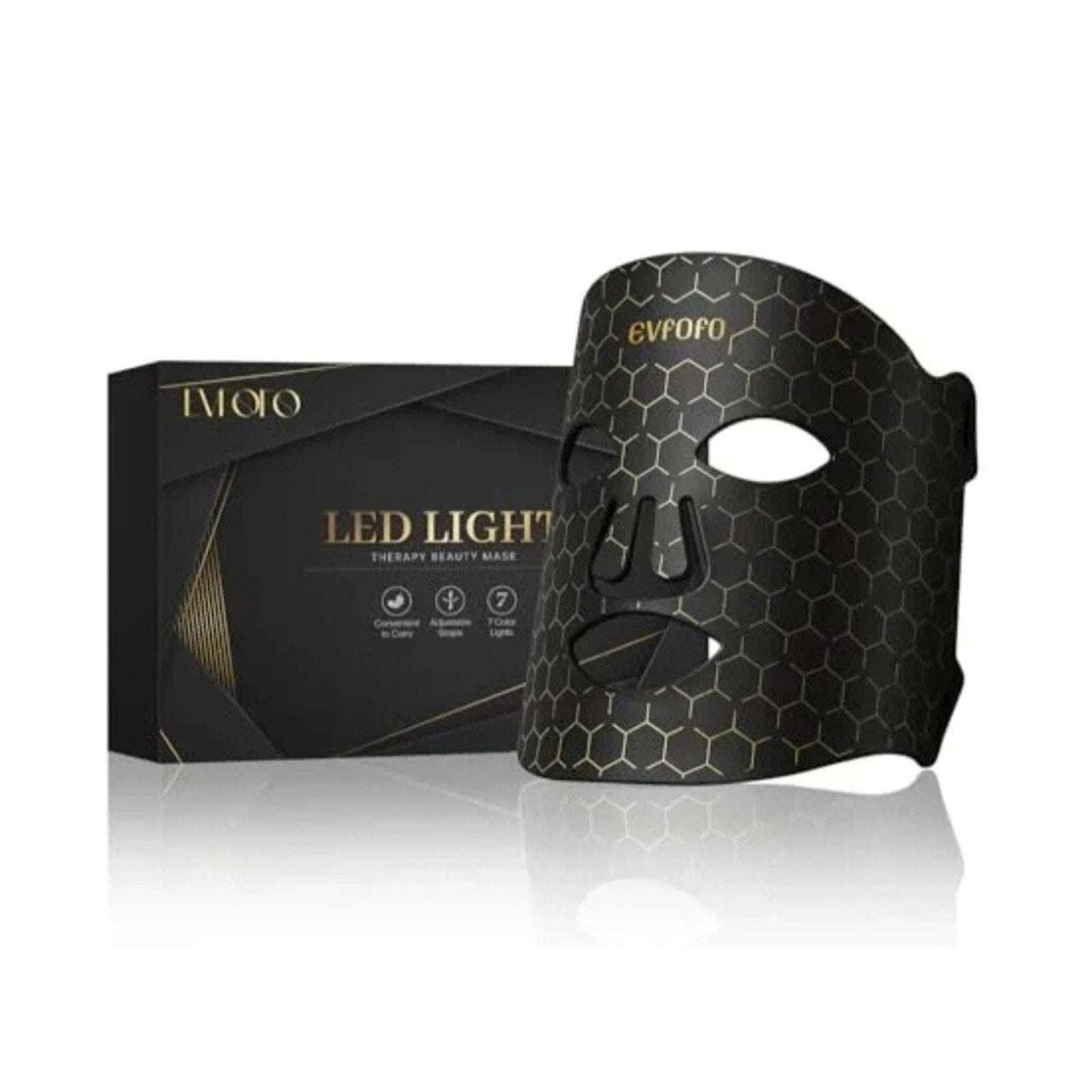 Evfofo Red LED Light Therapy Face Mask 7 Color LED Smoother & More Refined Skin