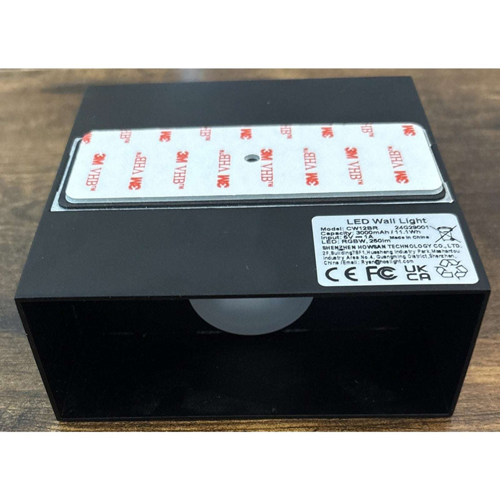 RGB Battery Operated Sconce with Remote Dimmable LED Wall Light Rechargeable