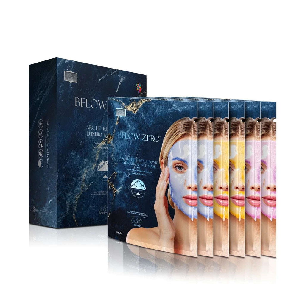 Below Zero Swiss Artic Renewal 6 Mask Set Hyaluronic, Vitamin C & Collagen $900