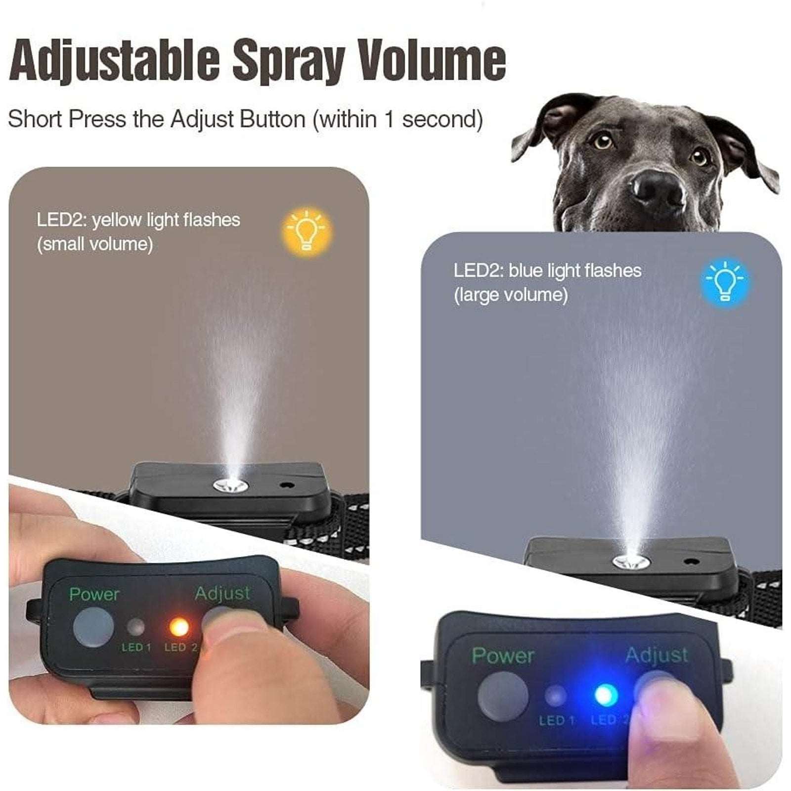 Dog Anti Bark Citronella Spray Collar - Includes 2 Reflective Collars Pink/Black