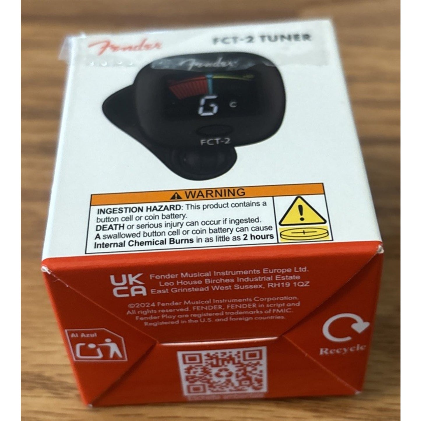 NEW Fender FCT-2 Clip-on Guitar Tuner LCD Display Vibration Sensor Dual-hinge