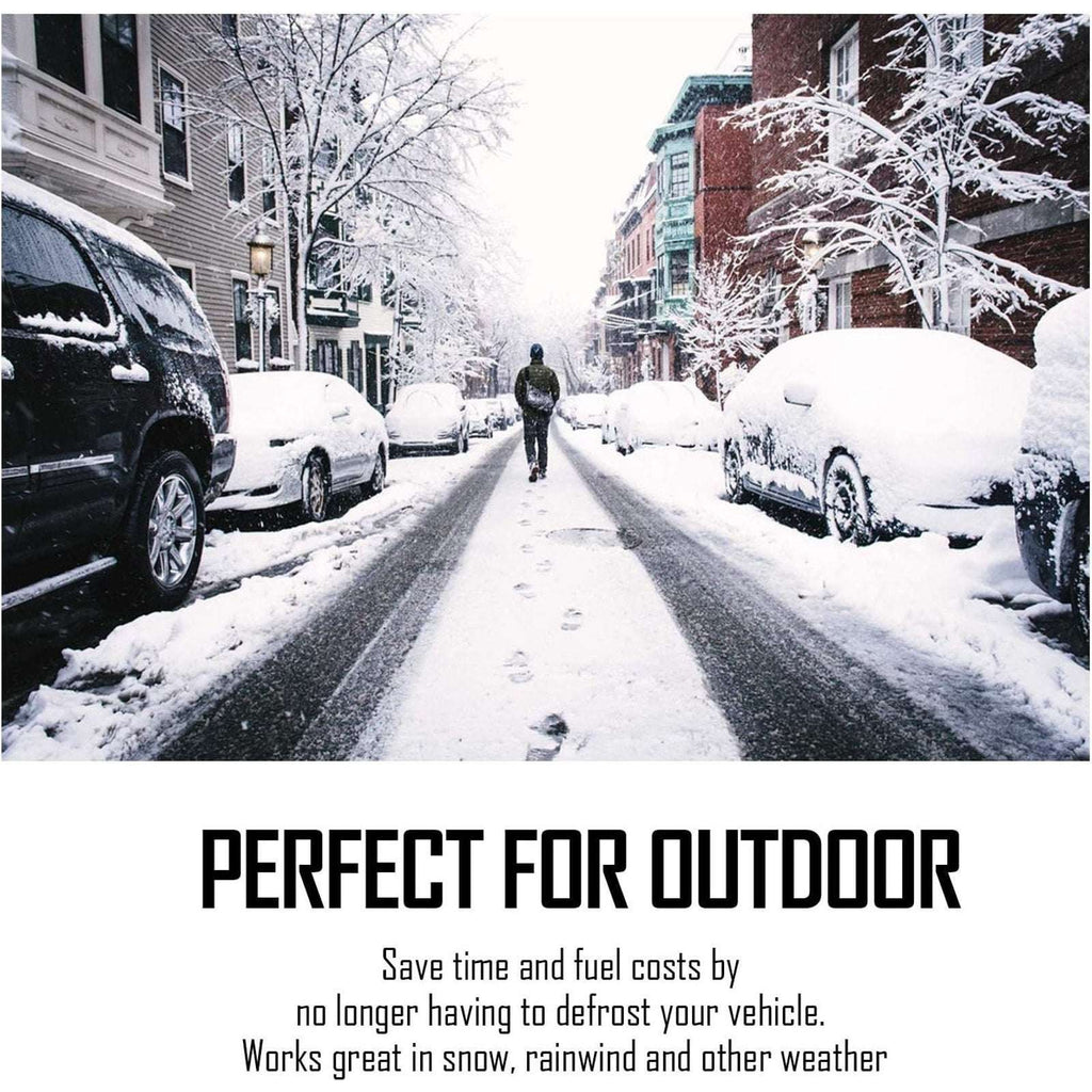 EXQUISLIFE Universal Car Windshield Cover w/ Side Mirrors - Waterproof Snow Ice