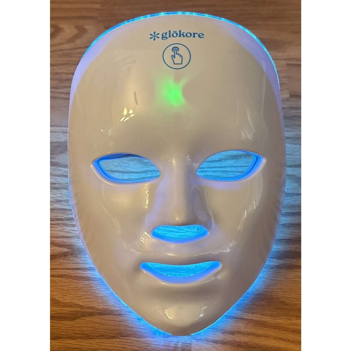 Glokore 7-in-1 LED Wireless Light Therapy Face Mask Device White Open Box New