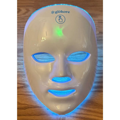 Glokore 7-in-1 LED Wireless Light Therapy Face Mask Device White Open Box New