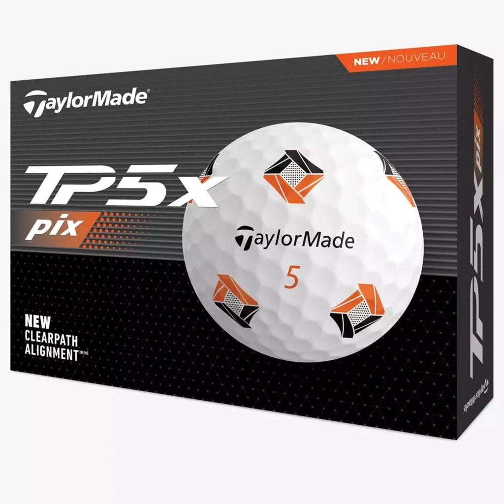 New TaylorMade TP5x Pix Golf Balls 12 Pack Dozen ClearPath Speed Wrapped Core
