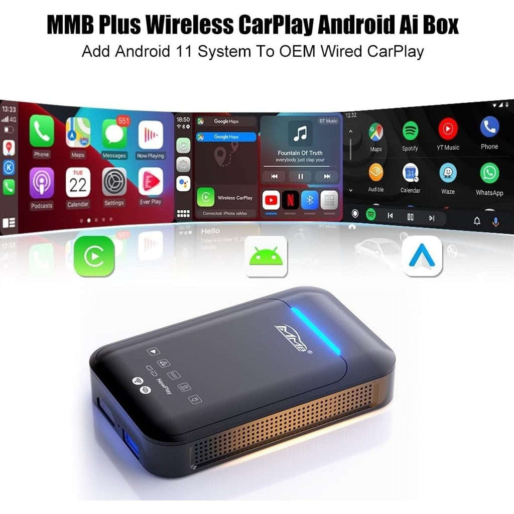 MMB PLUS 3rd Multimedia Wireless CarPlay Android 11 AI Video Box 4+64GB HDMI Out