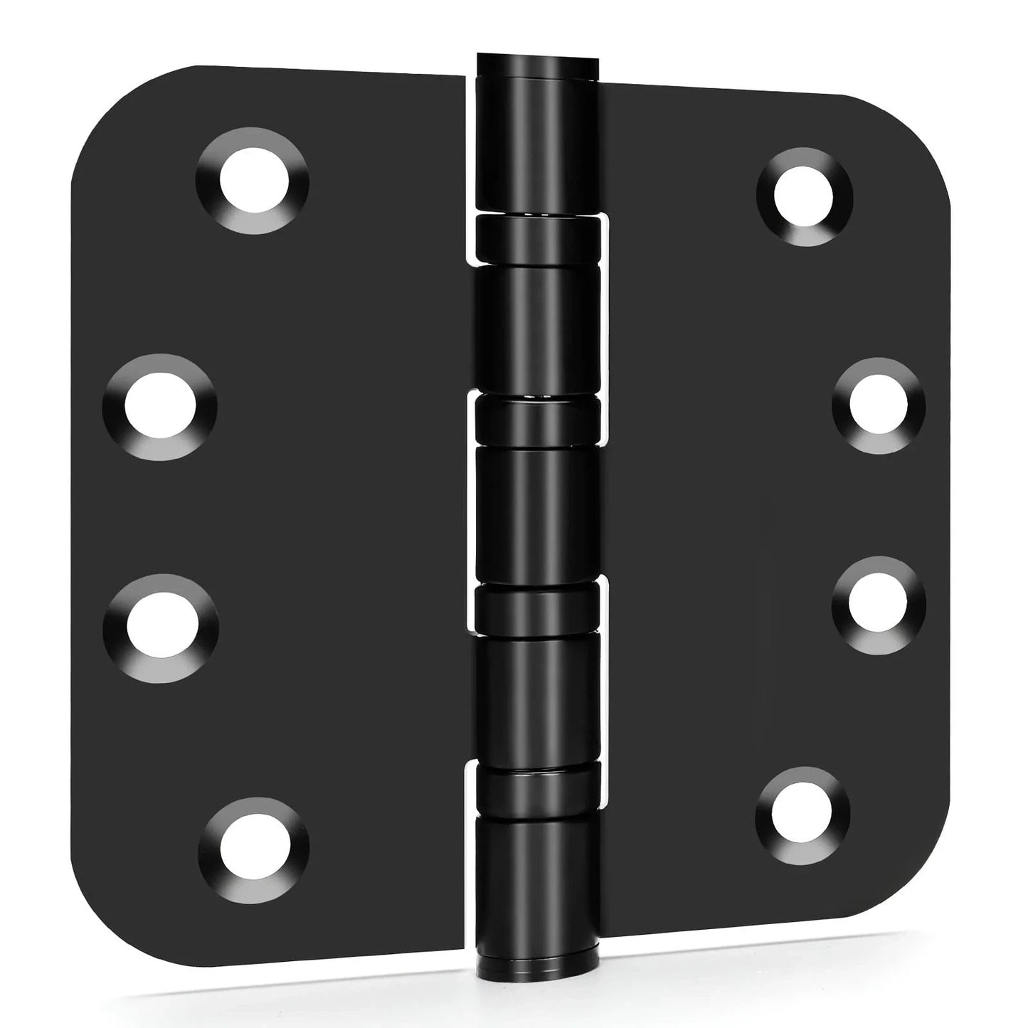 3Pk Stainless Steel Black Ball Bearing 4'' with 5/8'' Radius Corners Door Hinge