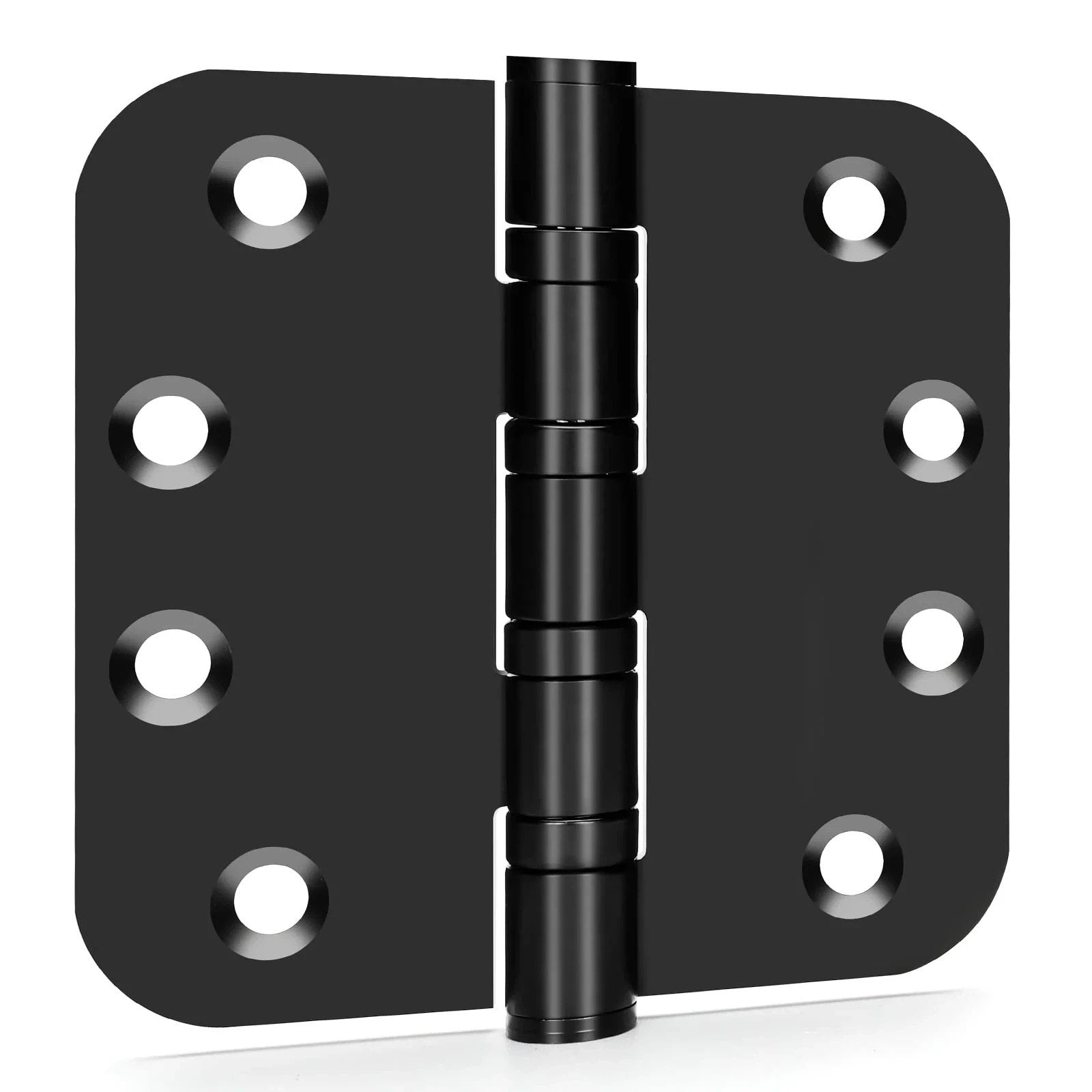 3Pk Stainless Steel Black Ball Bearing 4'' with 5/8'' Radius Corners Door Hinge