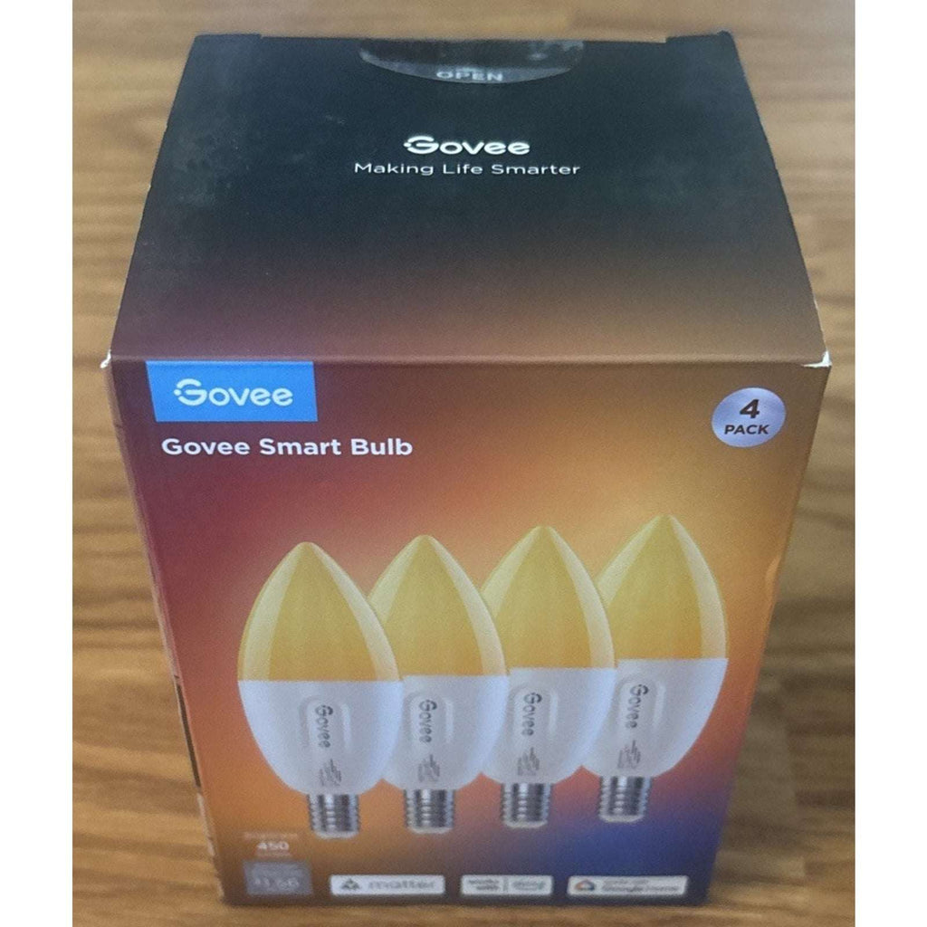Govee E12 4 Pack Led Smart Bulbs H600B WiFi Candelabra Alexa/Google/Matter RGBWW