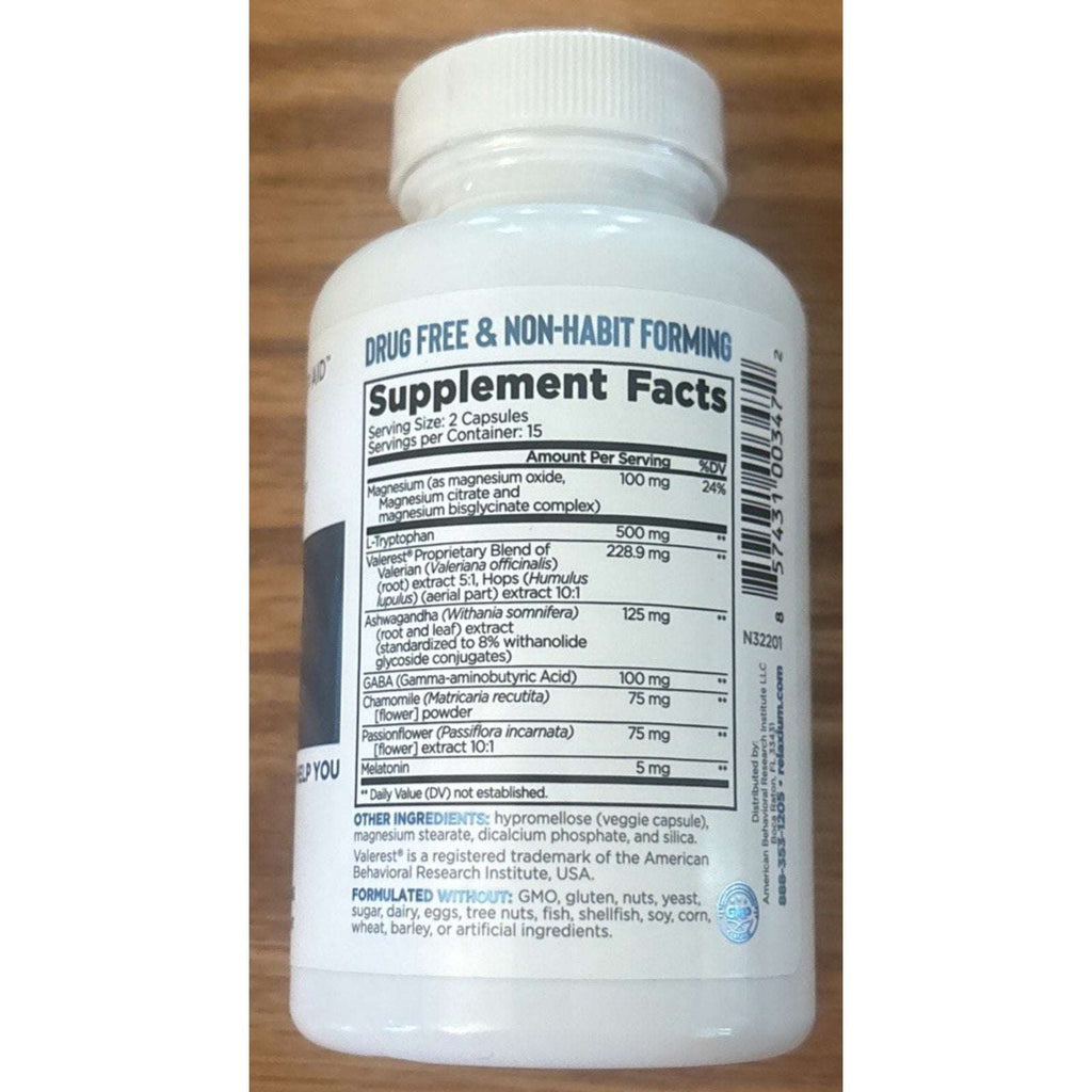 2 x Relaxium Natural Sleep Aid Non-Habit Forming Sleep Faster Stay Asleep Longer