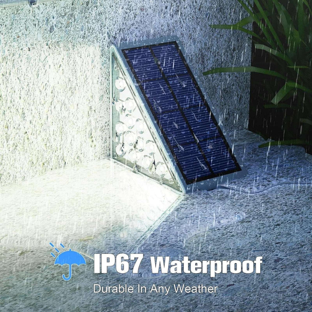 12Pk Solar Step Lights Outdoor Waterproof LED Stair Deck Yard Walkway Light Set