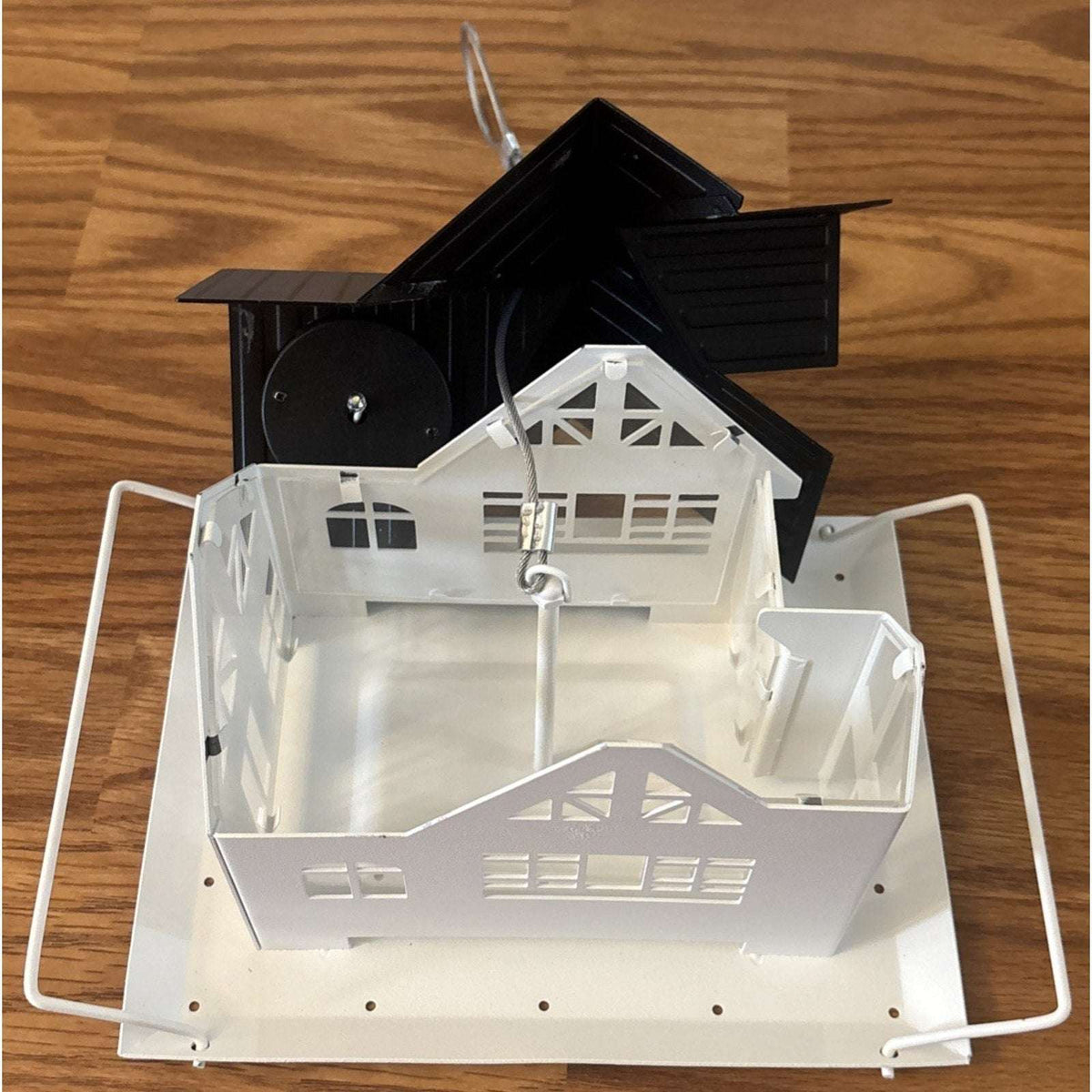 Solar Bird Feeder House Waterproof Hanging All Metal Wild Bird Outdoor Feeder
