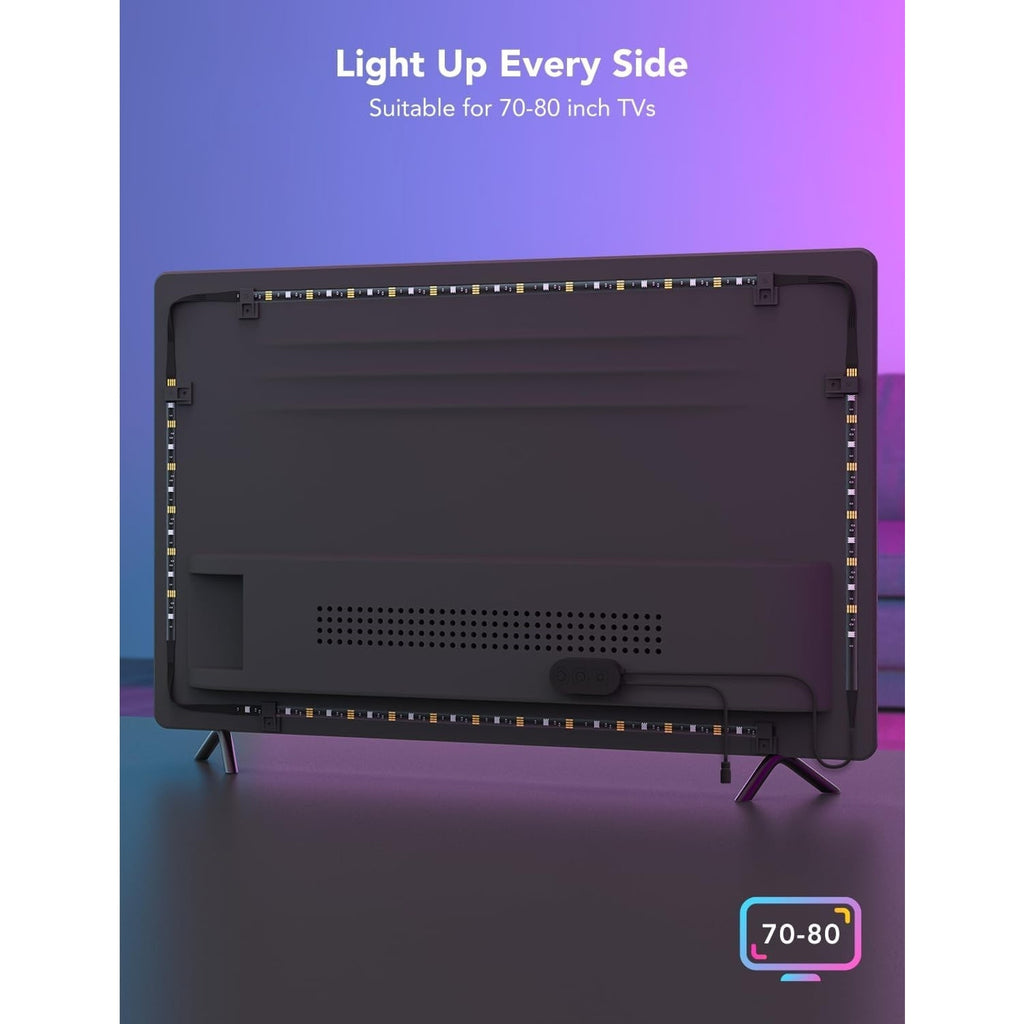 Govee RGBIC TV LED Backlight for 70-80 inch TVs App & Voice Control, Music Sync