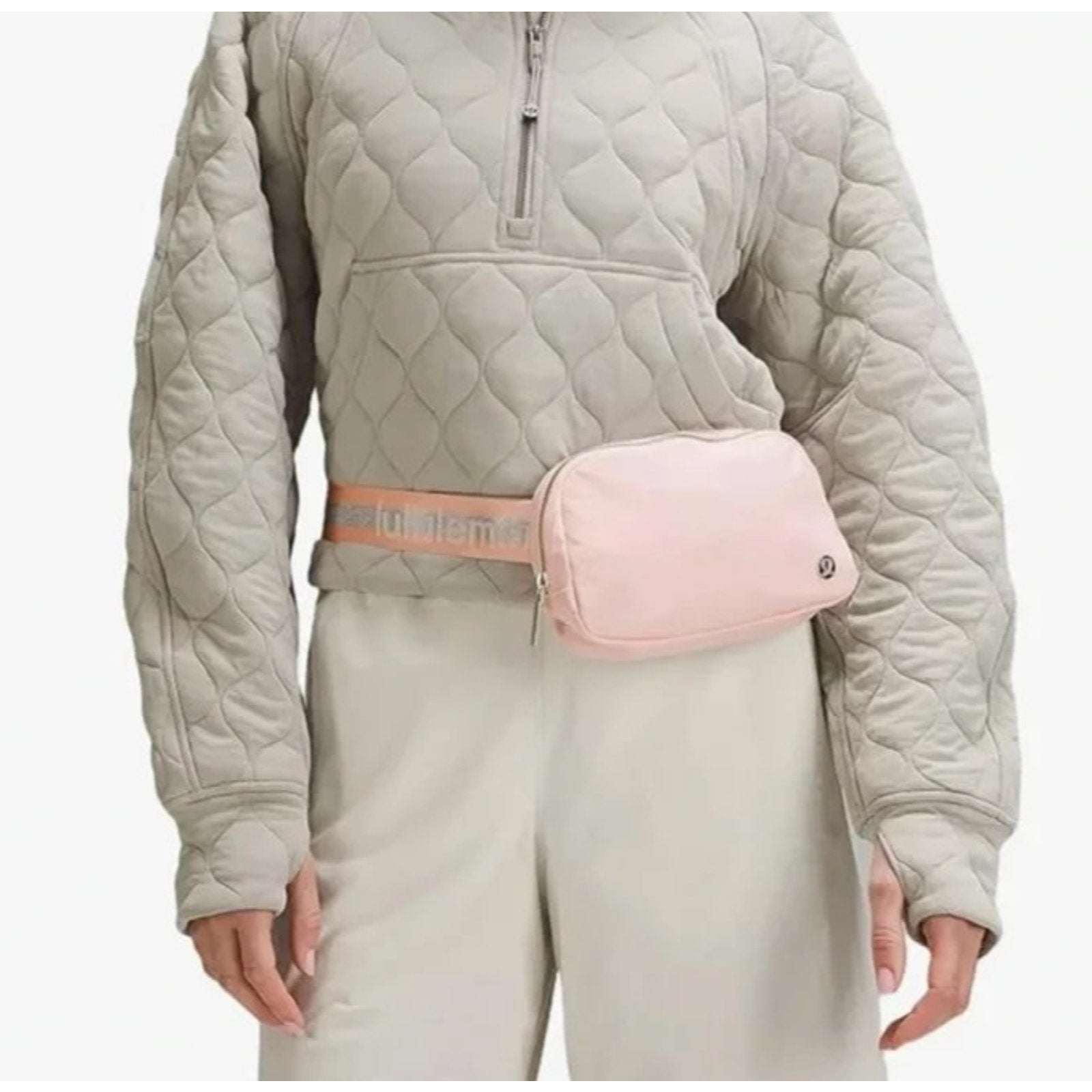 NWT Lululemon Everywhere Wordmark Crossbody Belt Bag Fanny Pack 1L Pink /Silver